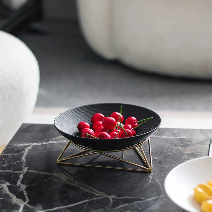 صينية تقديم سيراميك بيضاء فاخرة كبيرة  Large Luxury White Ceramic Serving Tray