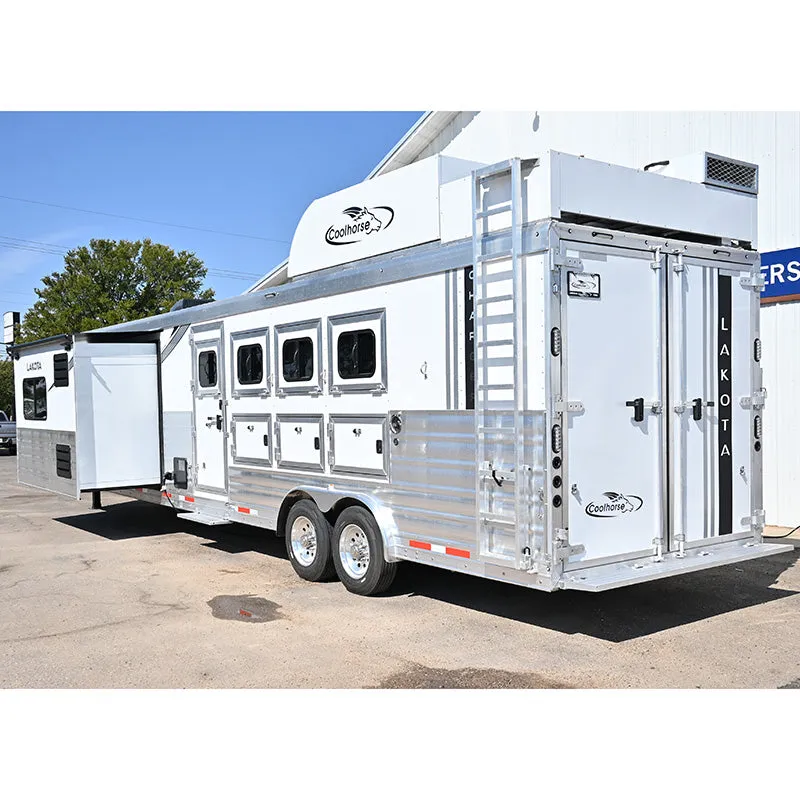 2025 Lakota Charger 4 Horse Trailer  15' LQ, Side Load, Hay Pod, Onan Generator