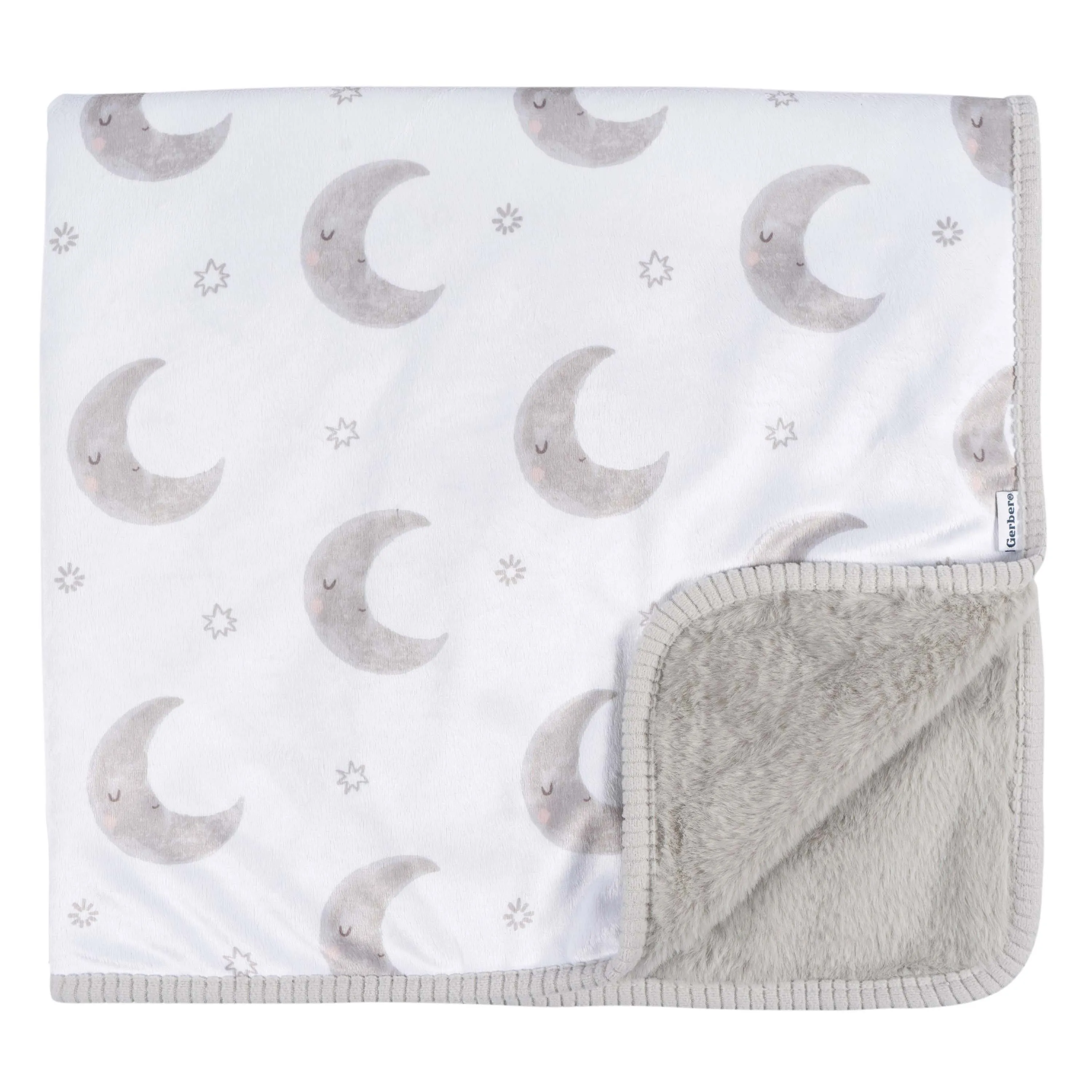 2ply Plush Blanket - Celestial - Moons