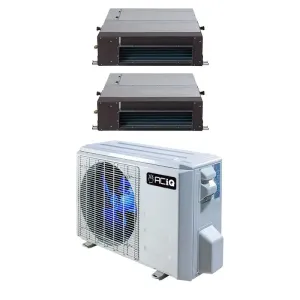 36,000 BTU 20 SEER2 ACiQ 2-Zone Concealed Duct Mini Split System - 12 24