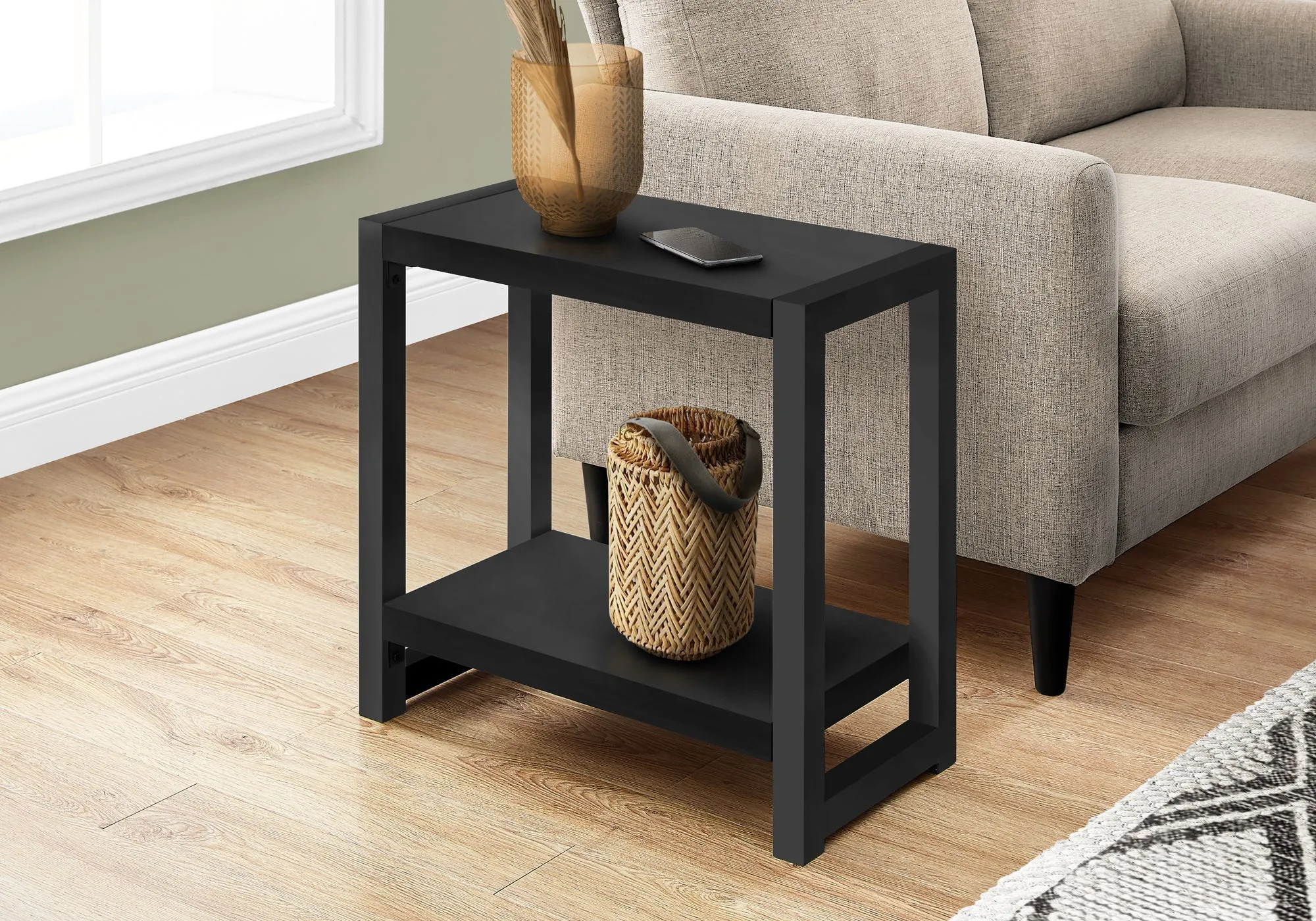 Accent Table - 22"H / Black / Black Metal