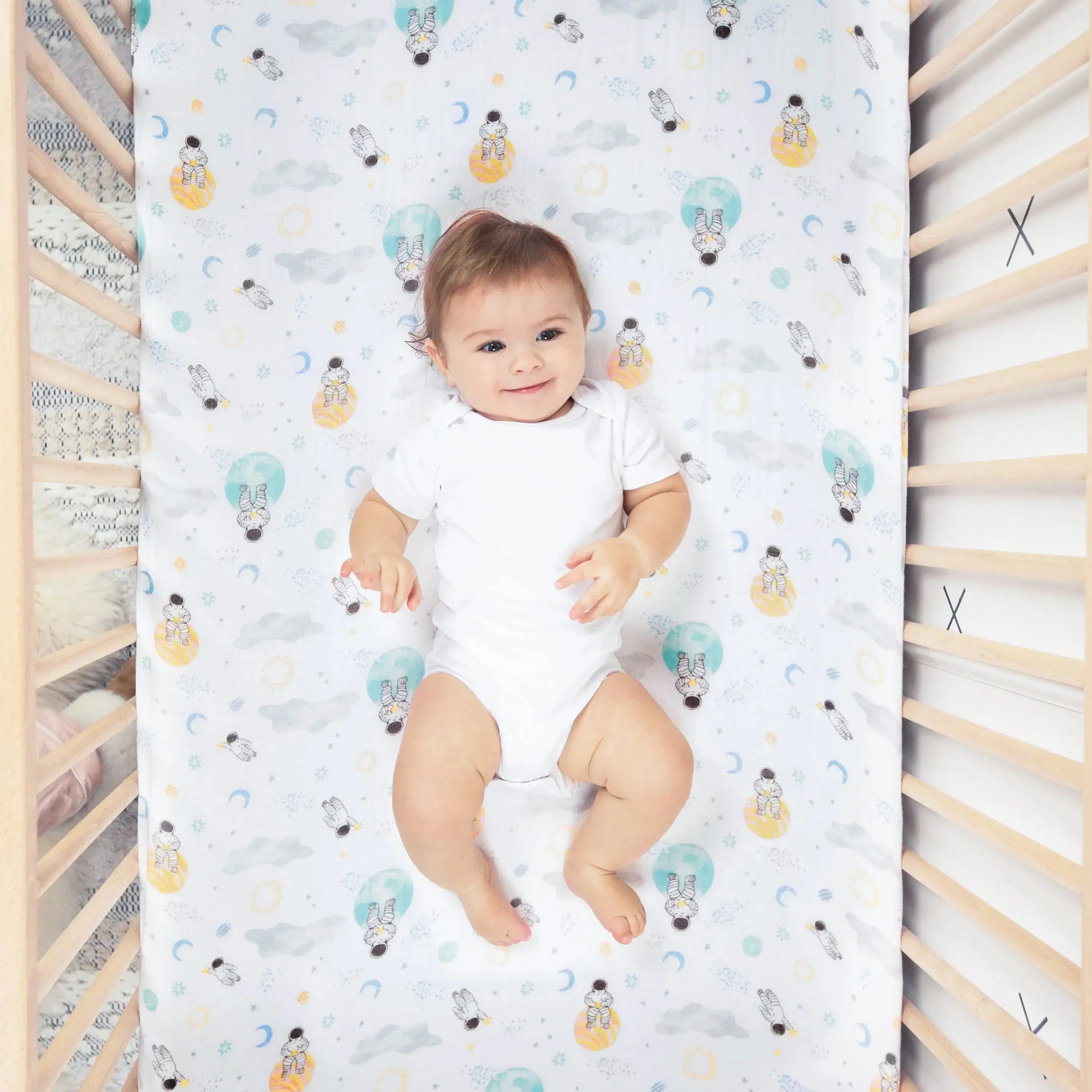 aden   anais Muslin Fitted Crib Sheet