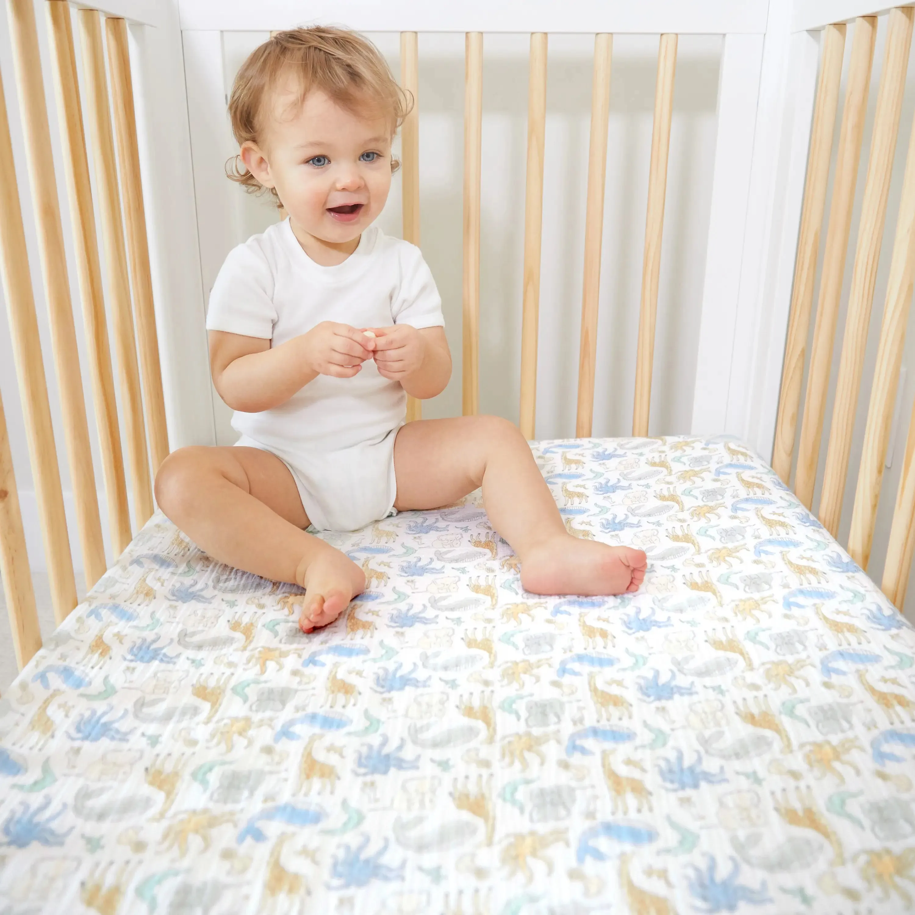 aden   anais Muslin Fitted Crib Sheet