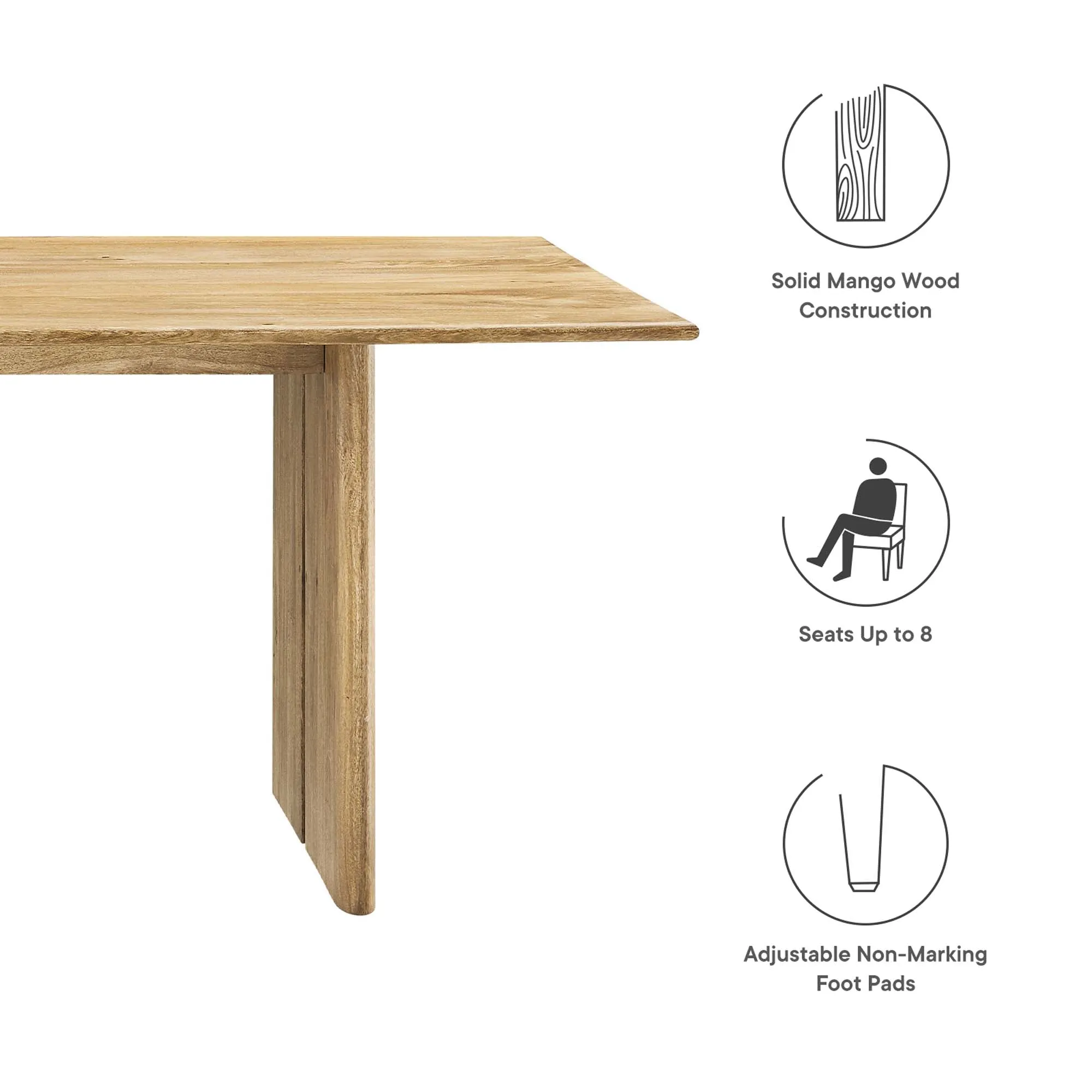 Amistad 86" Wood Dining Table by Modway