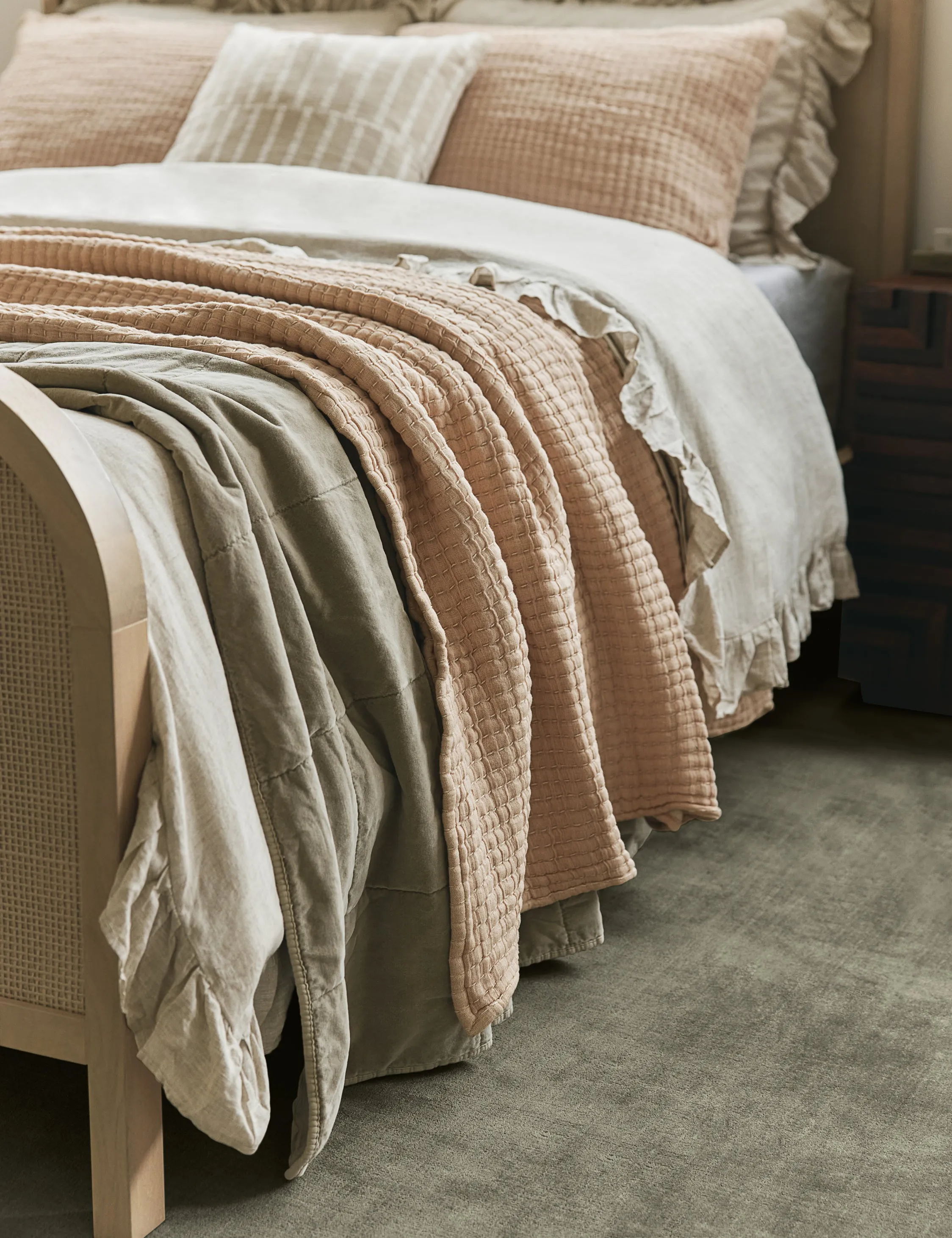 Amsterdam Cotton Velvet Coverlet by Pom Pom at Home