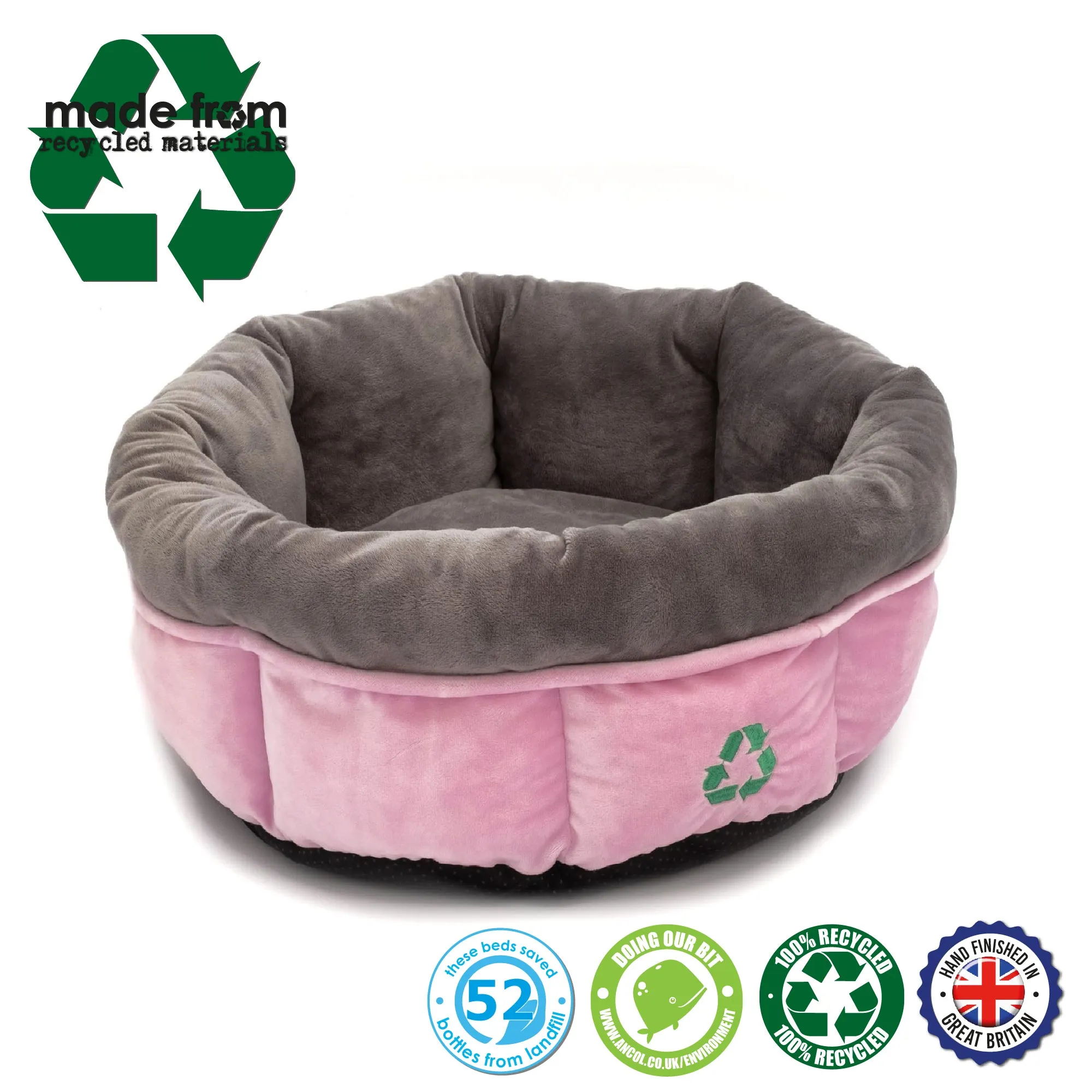Ancol - Made From Donut Bed - Grey - 60cm