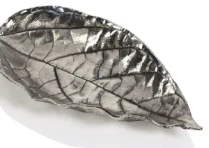 Antique Pewter Leaf Tray-Osage Orange Leaf