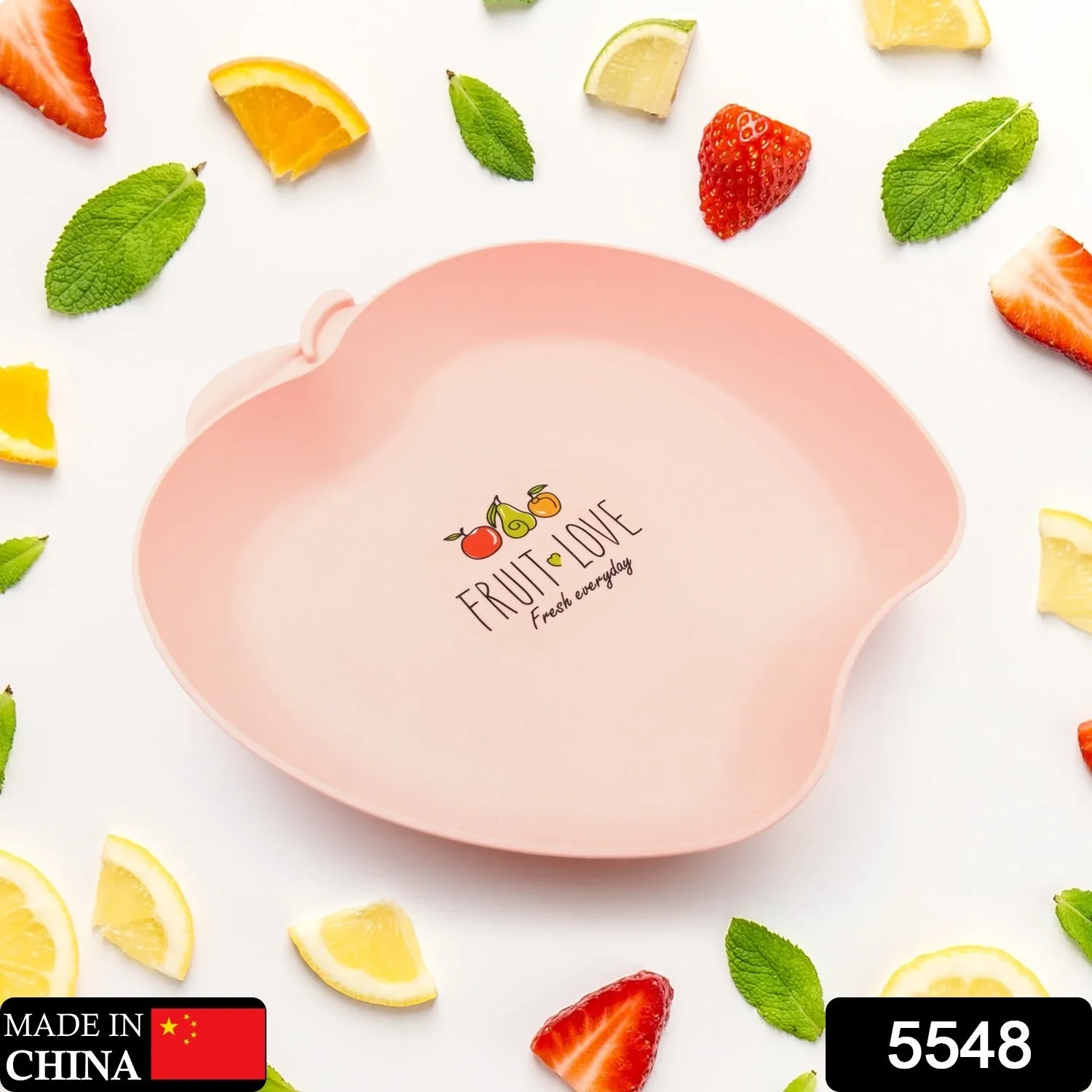 Apple Shape Plate Dish Snacks / Nuts / Desserts Plates for Kids, BPA Free, Childrens Food Plate, Kids Bowl, Serving Platters Food Tray Decorative Serving Trays for Candy Fruits Dessert Fruit Plate, Baby Cartoon Pie Bowl Plate, Tableware (1 Pc)
