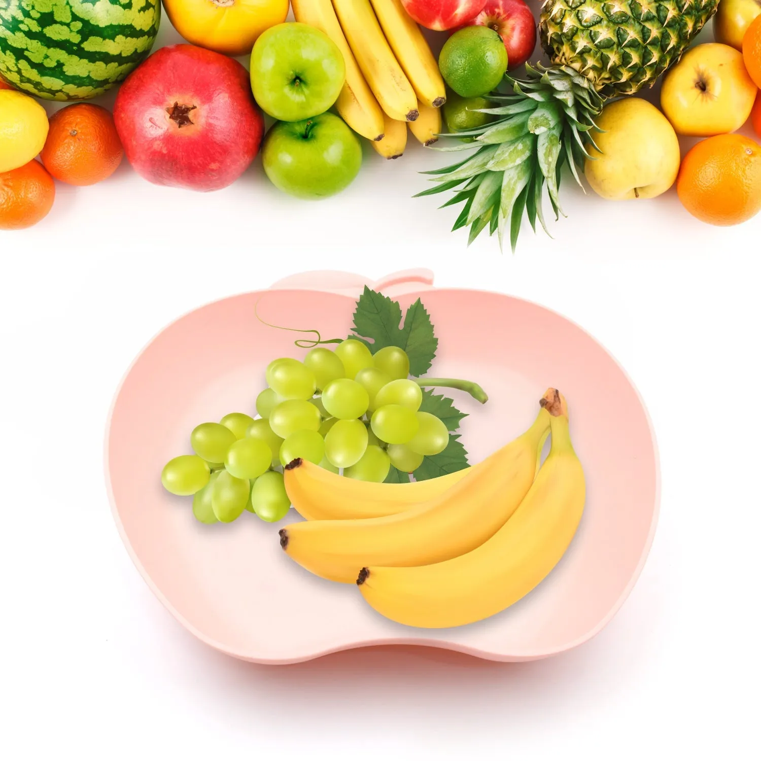 Apple Shape Plate Dish Snacks / Nuts / Desserts Plates for Kids, BPA Free, Childrens Food Plate, Kids Bowl, Serving Platters Food Tray Decorative Serving Trays for Candy Fruits Dessert Fruit Plate, Baby Cartoon Pie Bowl Plate, Tableware (1 Pc)