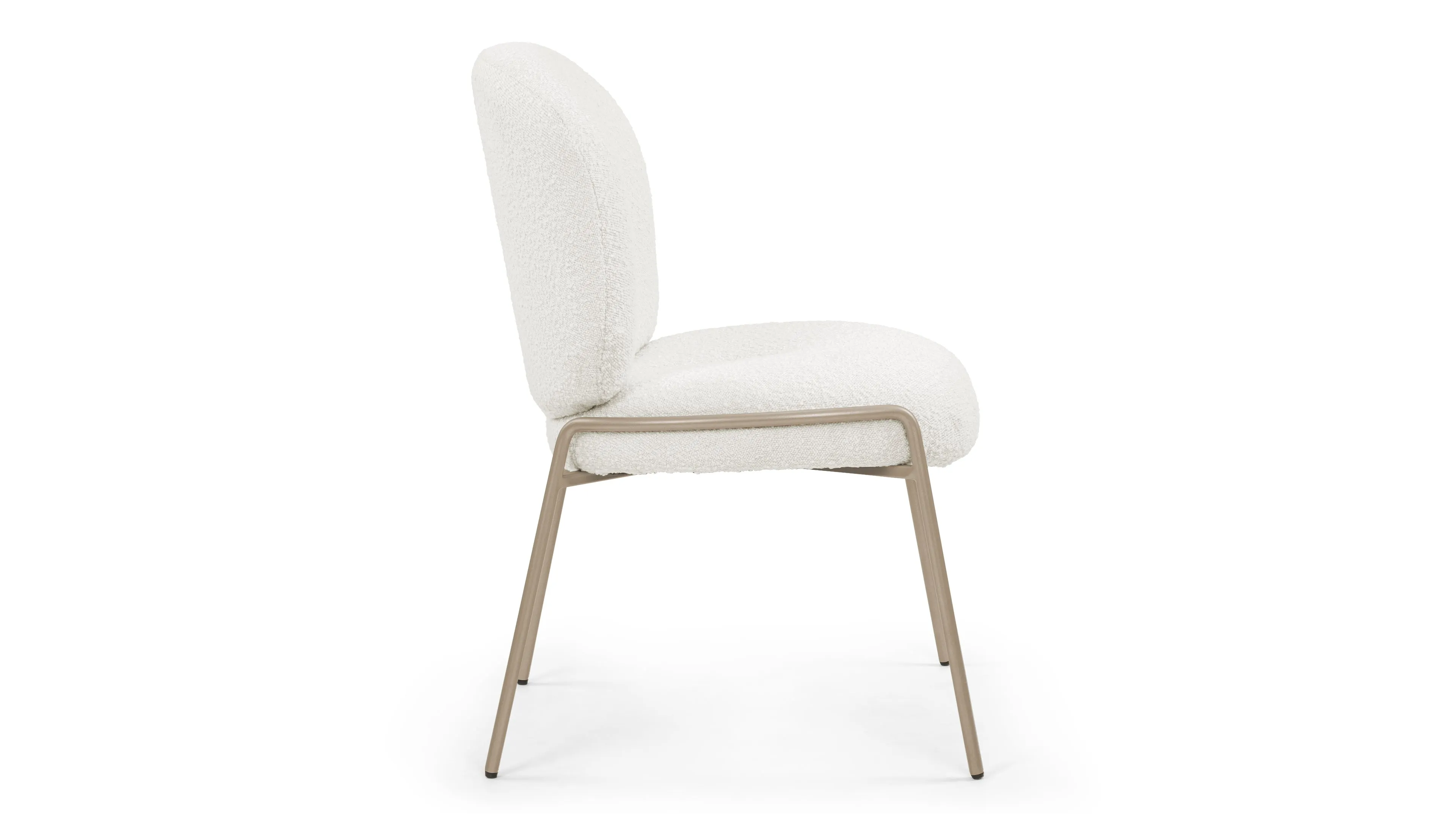 Arielle - Arielle Side Chair, White Boucle