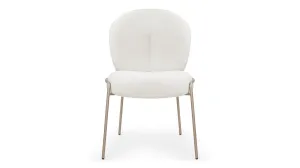 Arielle - Arielle Side Chair, White Boucle