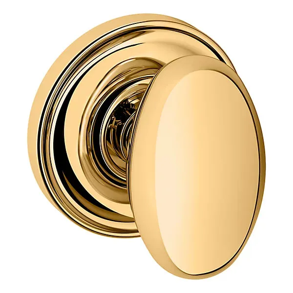 Baldwin - Estate Collection - Knobs & Levers - 5025 Egg Door Knob w/ 5048 Rose