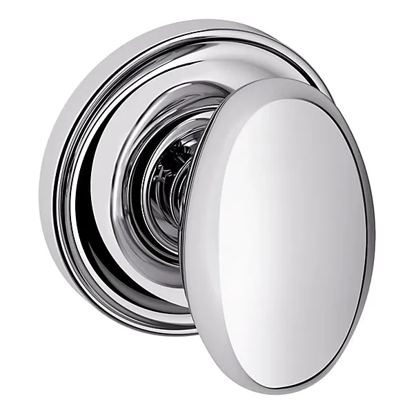 Baldwin - Estate Collection - Knobs & Levers - 5025 Egg Door Knob w/ 5048 Rose