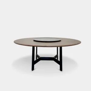B&B Italia Alex Dining Table With Rotating Marble Tray