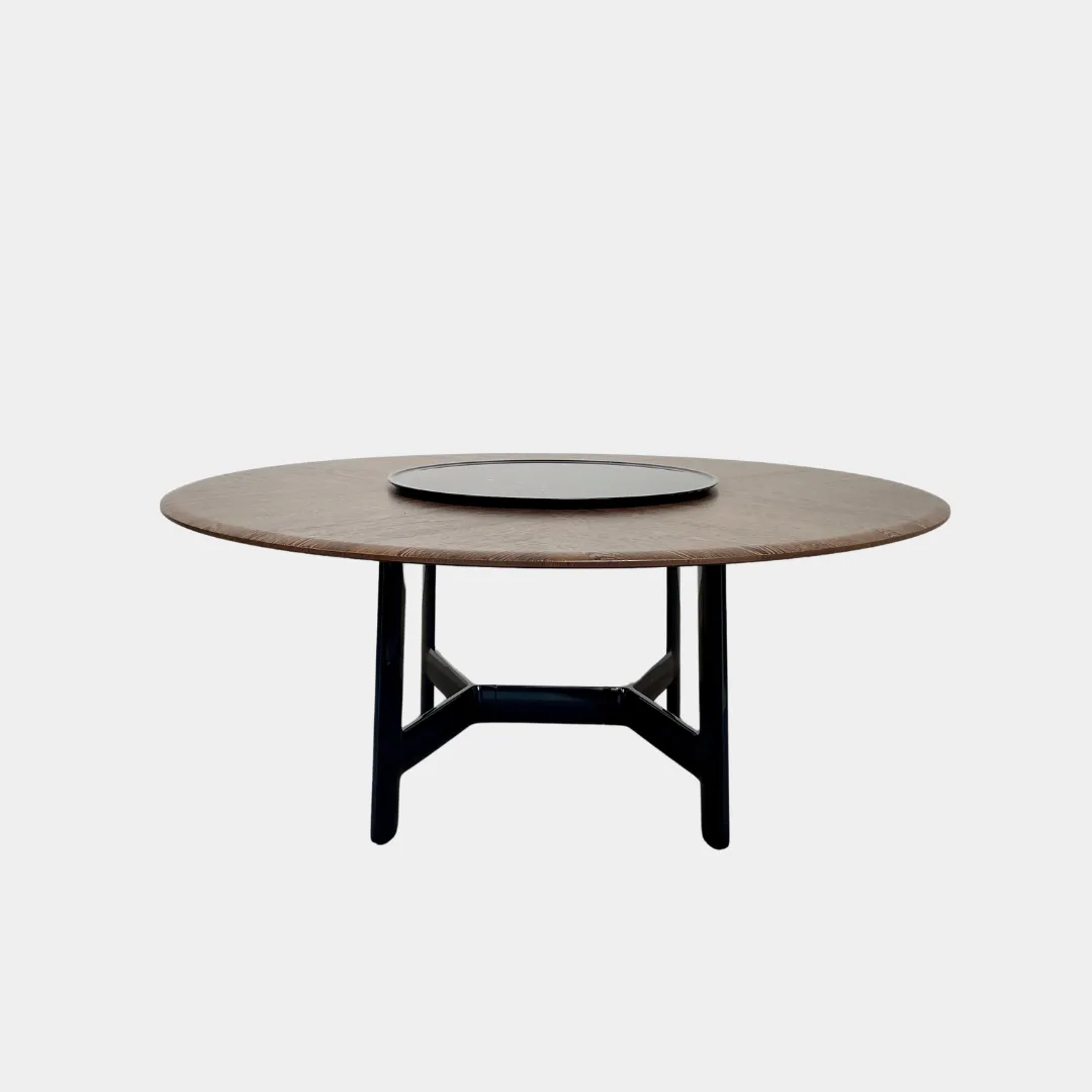 B&B Italia Alex Dining Table With Rotating Marble Tray