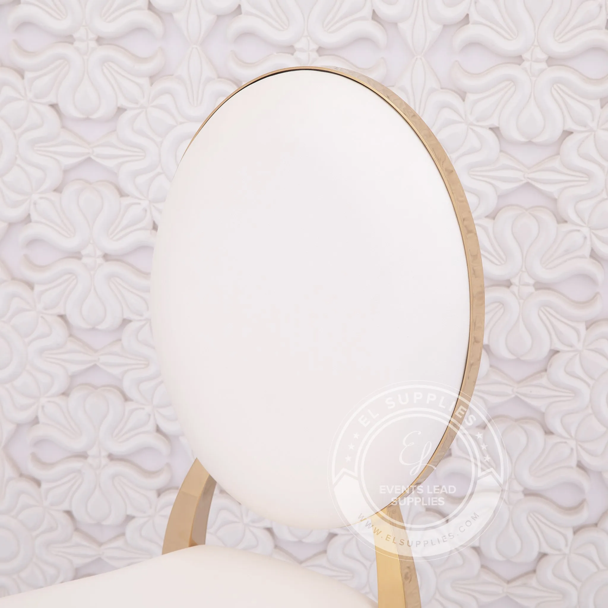 BINITA Stainless Steel Oval Back Chair - Gold