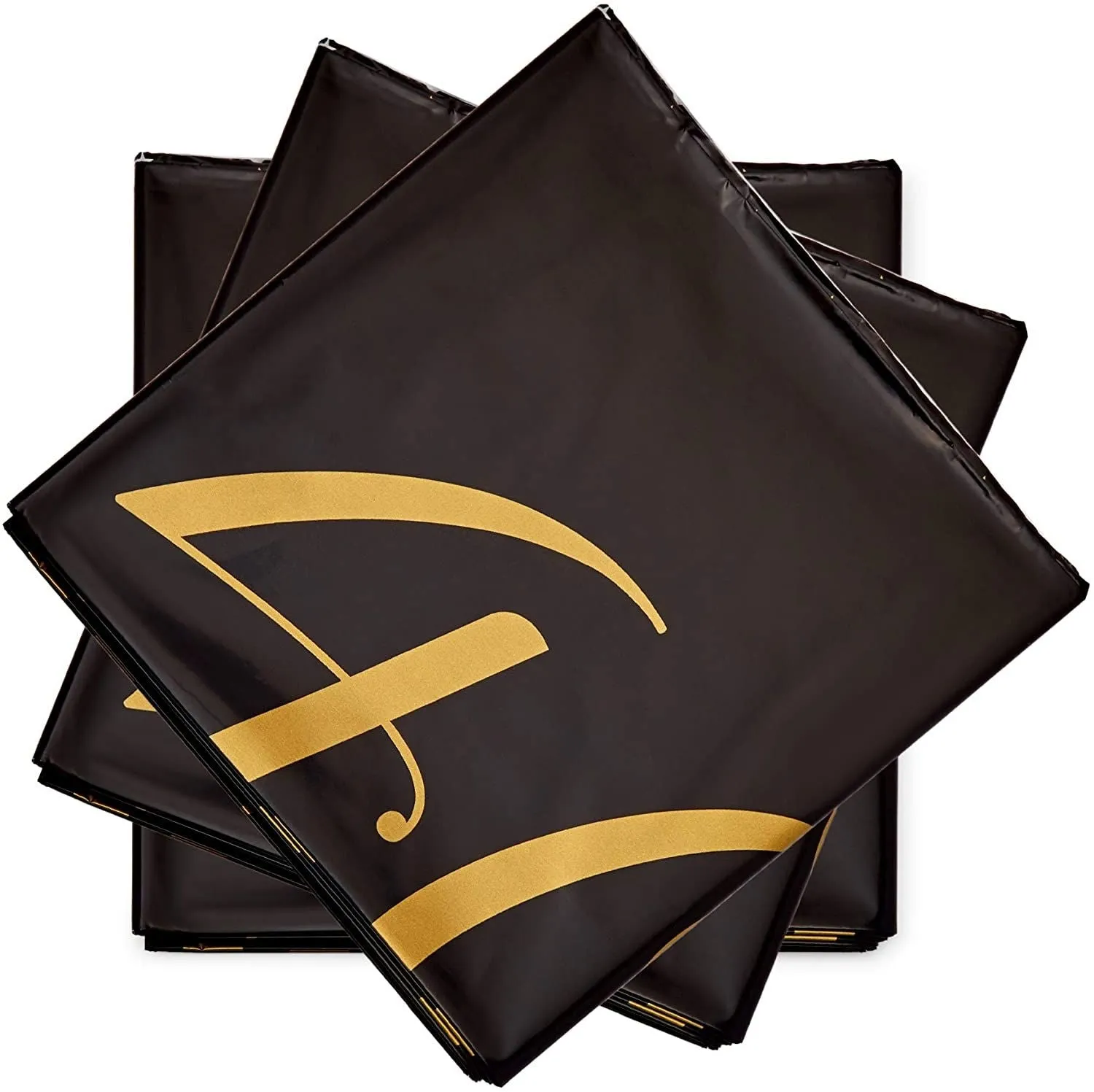 Black Plastic Tablecloth for Party, 40th Birthday Celebration (54 x 108 in, 3 Pack)