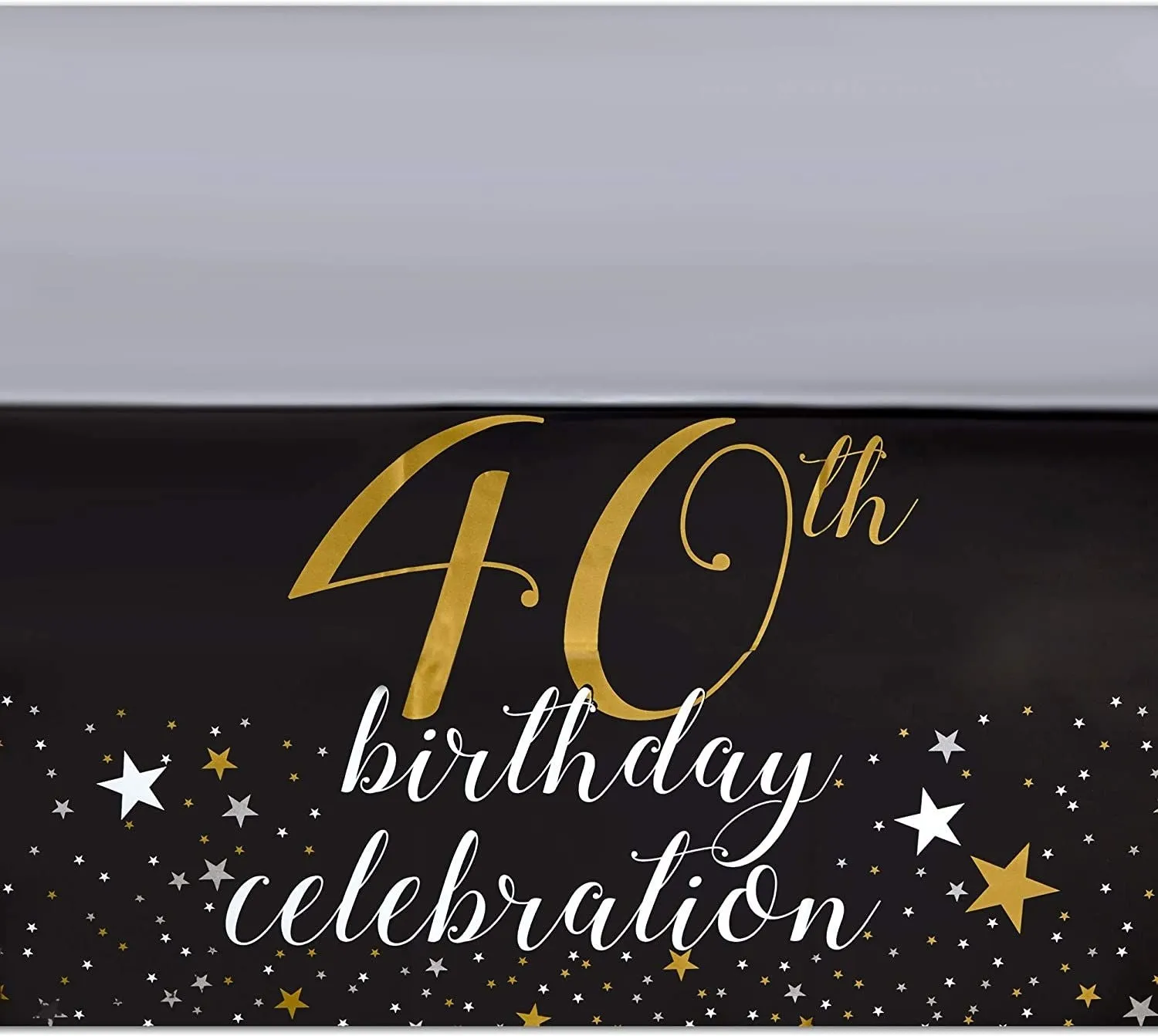 Black Plastic Tablecloth for Party, 40th Birthday Celebration (54 x 108 in, 3 Pack)