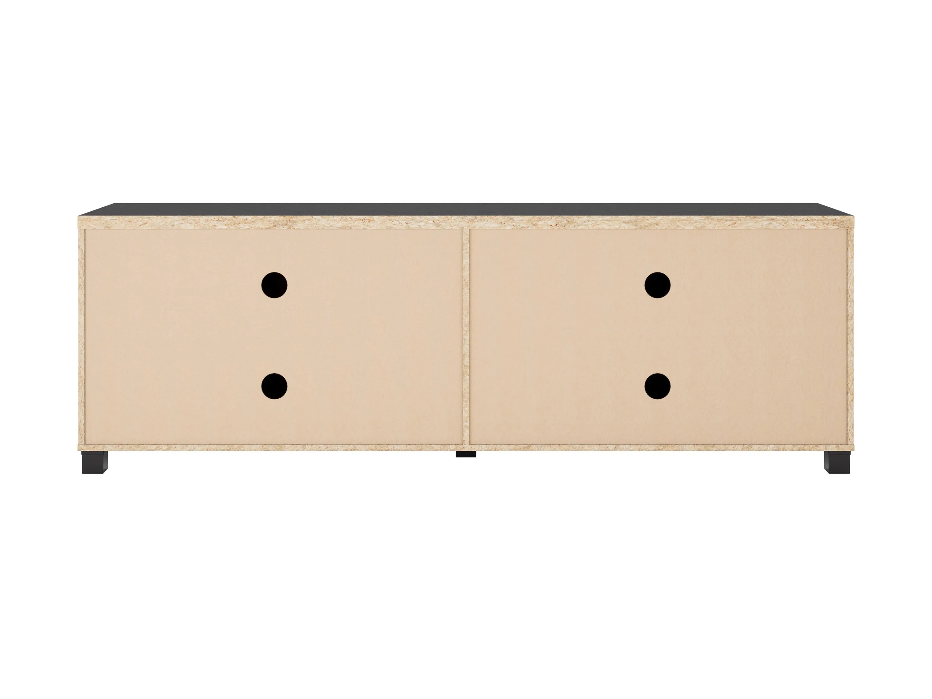 Black TV Stand with Doors, TVs up to 85"