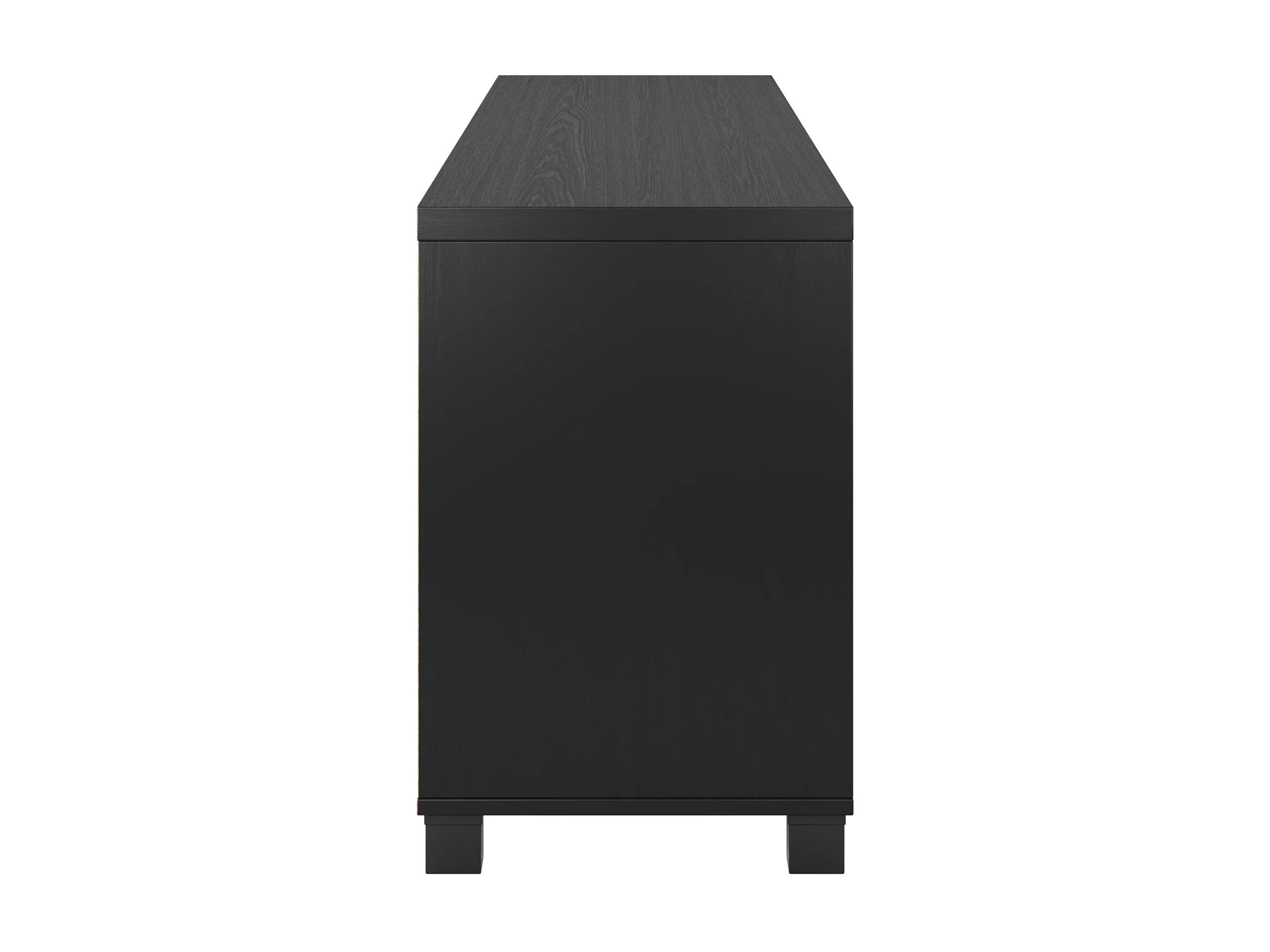 Black TV Stand with Doors, TVs up to 85"