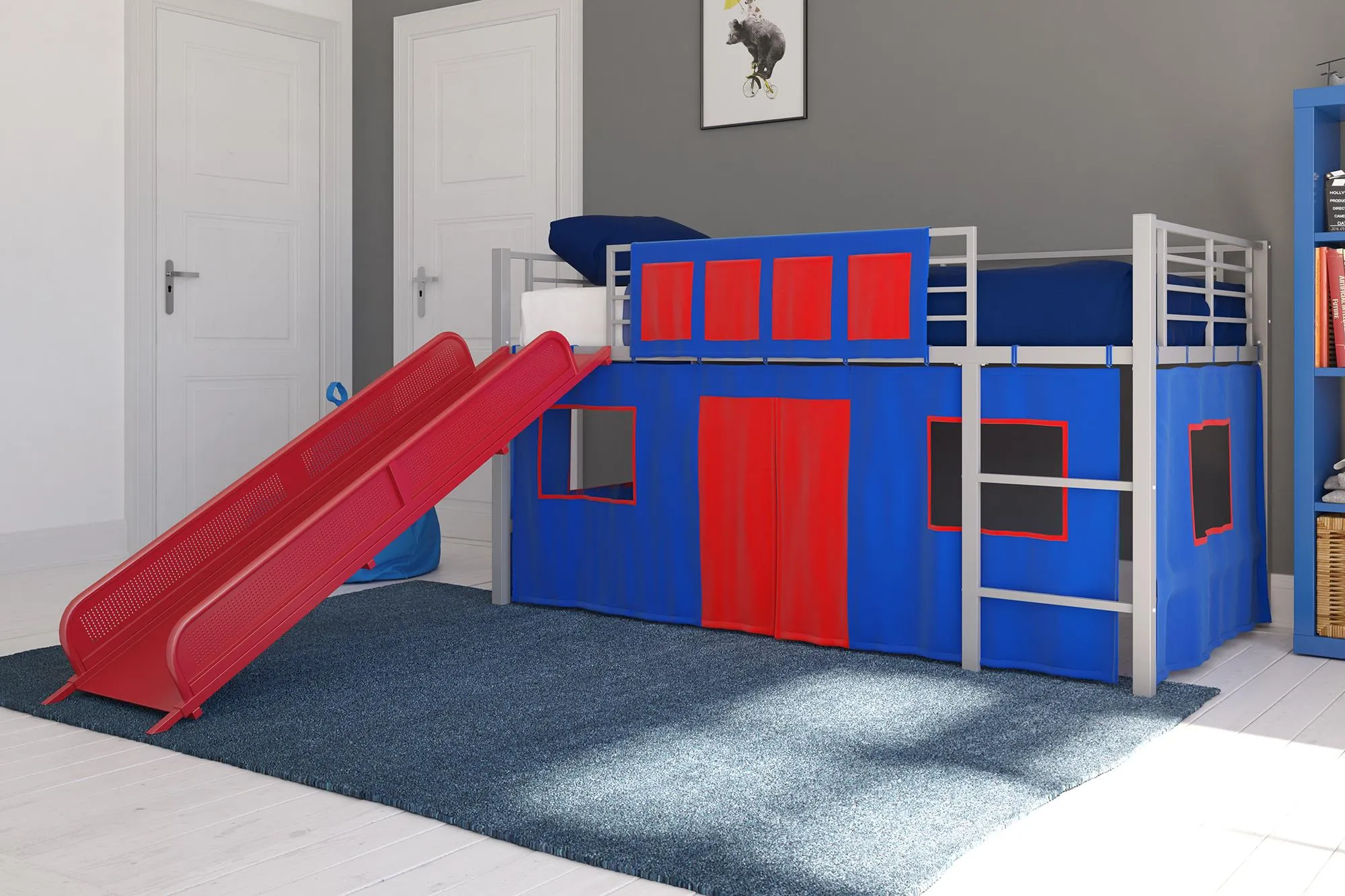 Blue Curtain Set for Junior Loft Bed