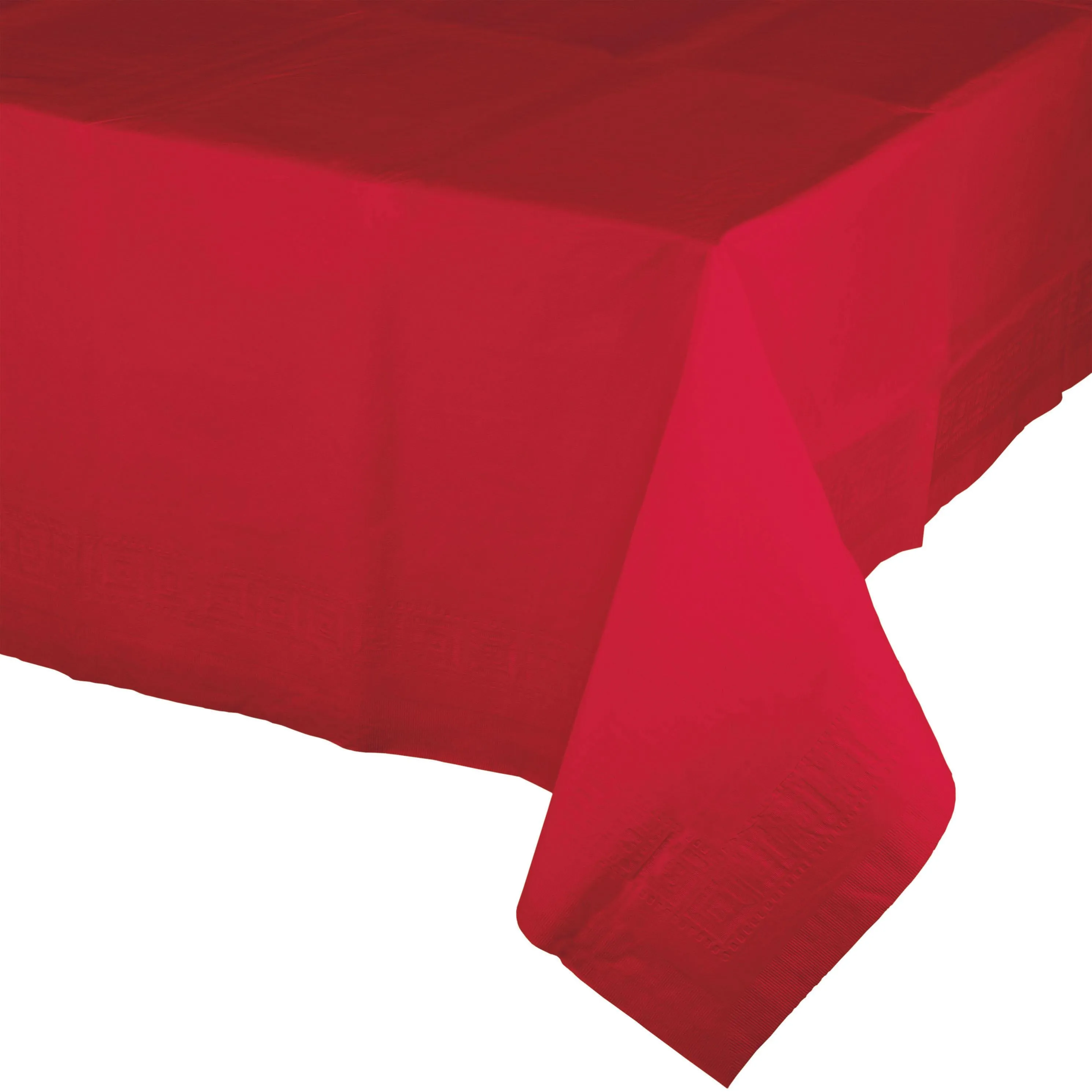 Bulk Classic Red Tablecover, 54X108" Paper/Poly (6 per Case)