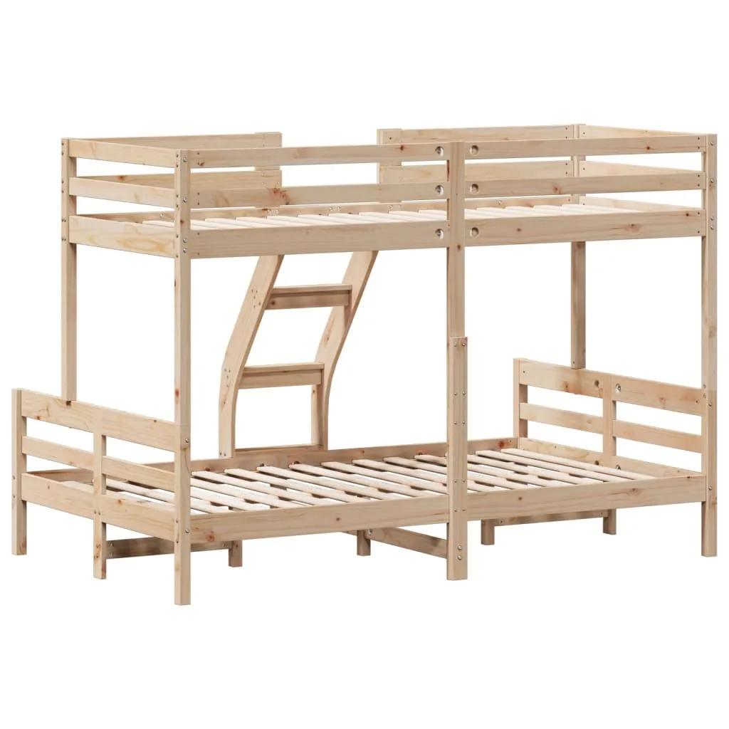 Bunk Bed 80x200/120x200 cm Solid Wood Pine