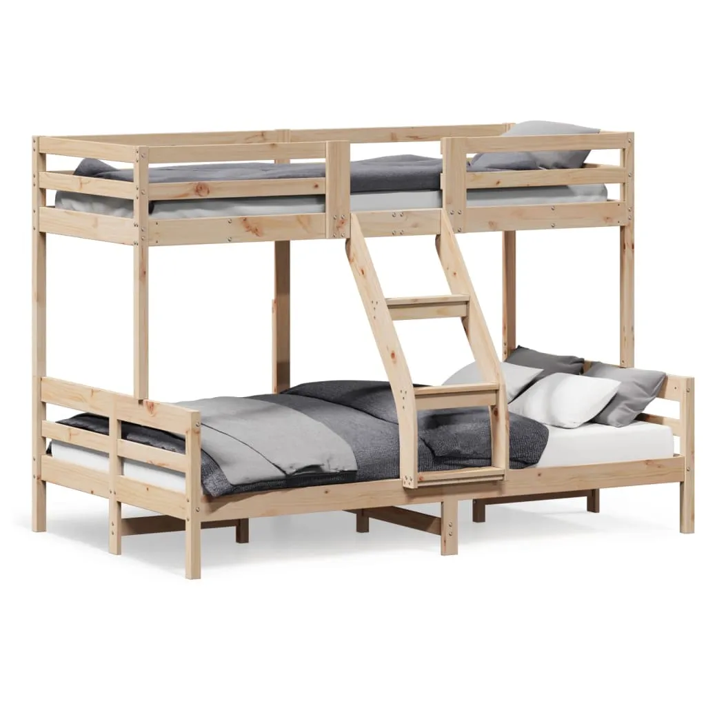 Bunk Bed 80x200/120x200 cm Solid Wood Pine
