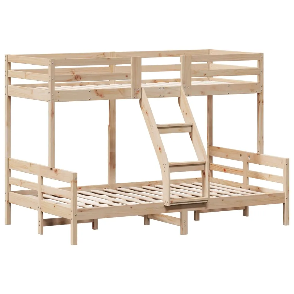 Bunk Bed 80x200/120x200 cm Solid Wood Pine