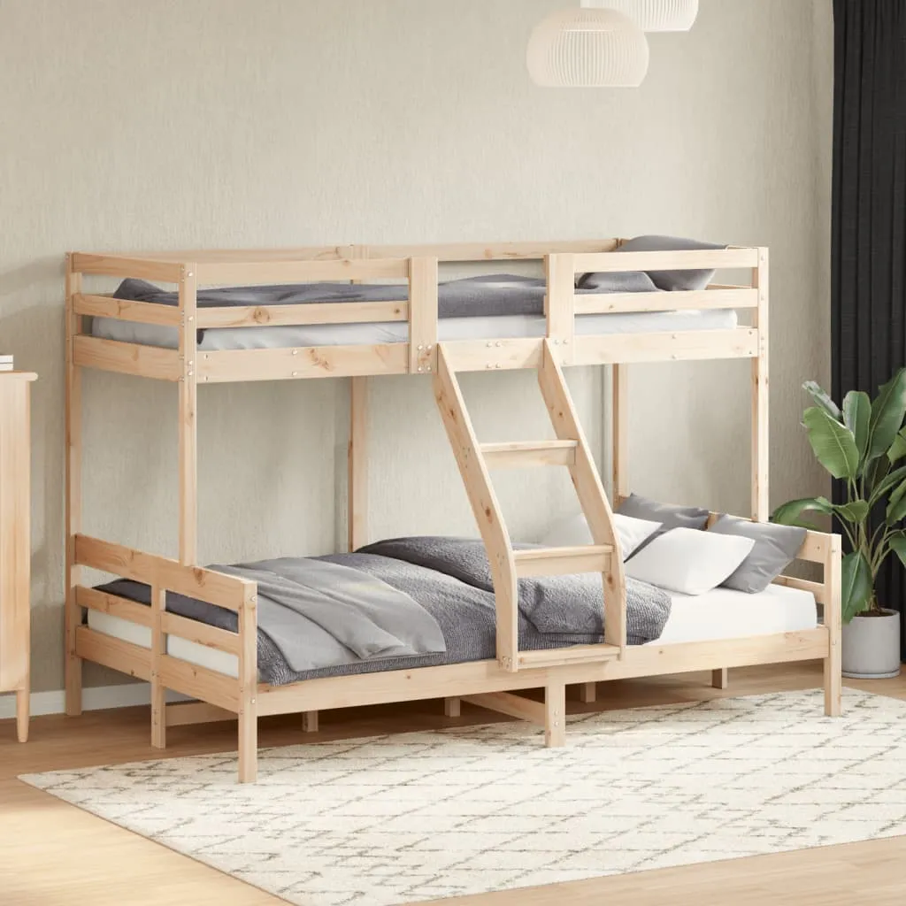 Bunk Bed 80x200/120x200 cm Solid Wood Pine