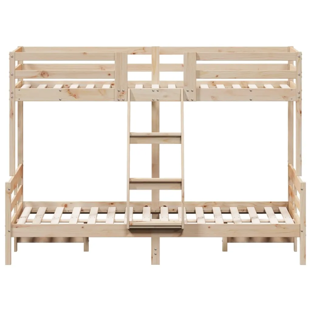 Bunk Bed 80x200/120x200 cm Solid Wood Pine