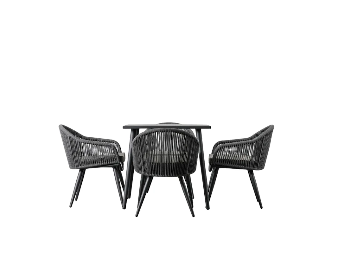 Cassis Outdoor Rope Four Seater Table And Chair Set