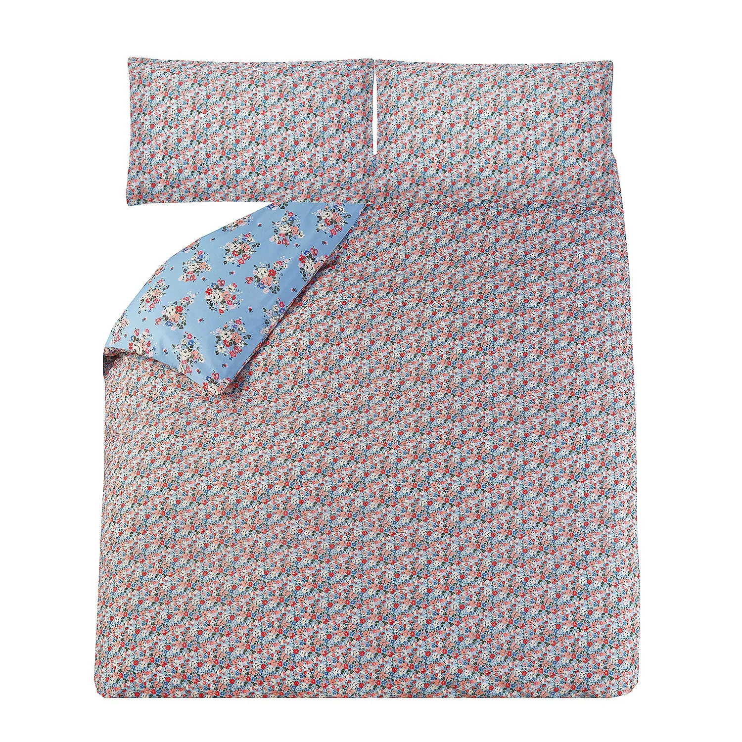 Cath Kidston Clifton Mews Sky Blue 100% Cotton Duvet Set