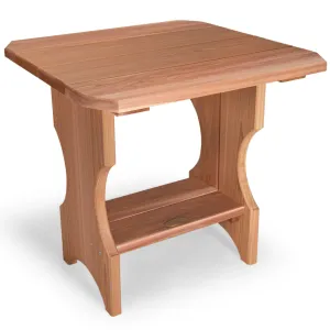 Cedar Adirondack Side Table - Handcrafted In Canada With Rot Resistant, Untreated, Western Red Cedar.
