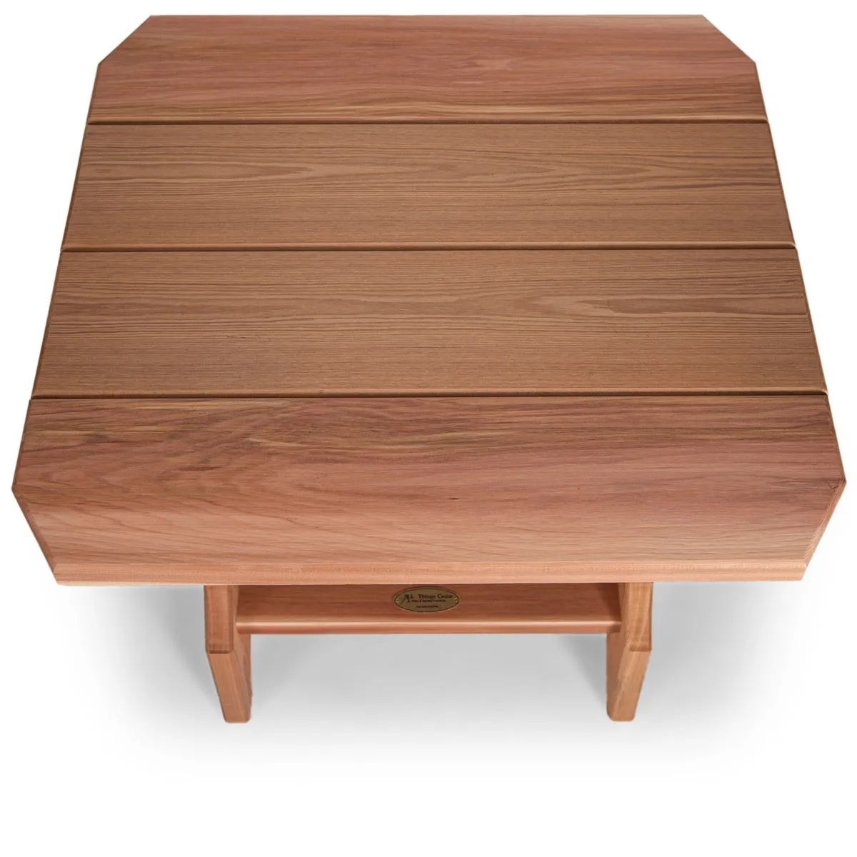 Cedar Adirondack Side Table - Handcrafted In Canada With Rot Resistant, Untreated, Western Red Cedar.