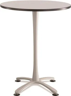 Cha-Cha Bistro Height Table Base X Style Steel 42" High Silver