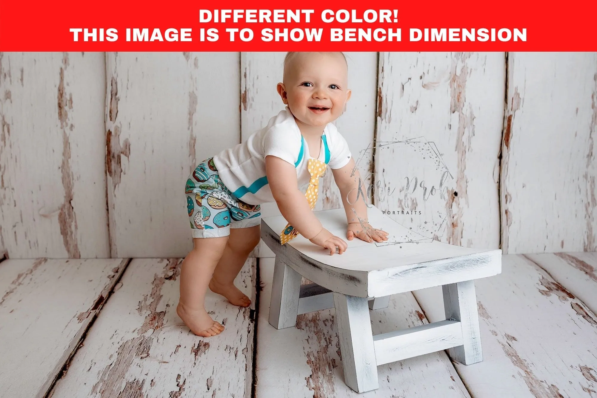 Curved Vintage Bench - Model 2 - Brown