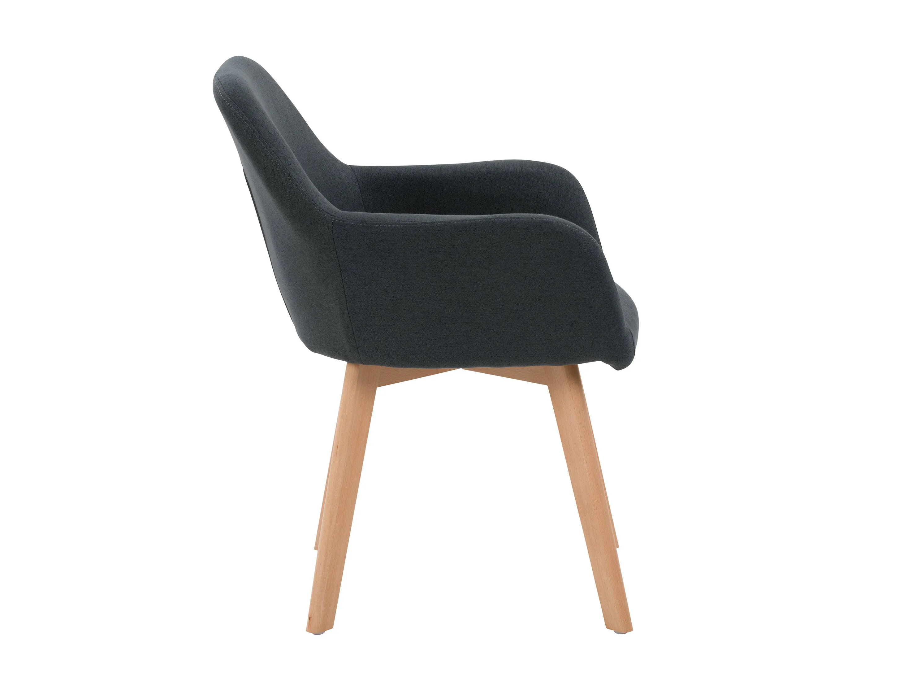Dark Grey Dining Chairs, Set of 2