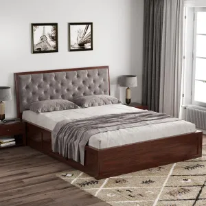 DecorNation Archer Upholstered Double/King Size Bed for Bedroom Home Furniture (Wood, Fitting Mattress Size - 72x78 Inches)