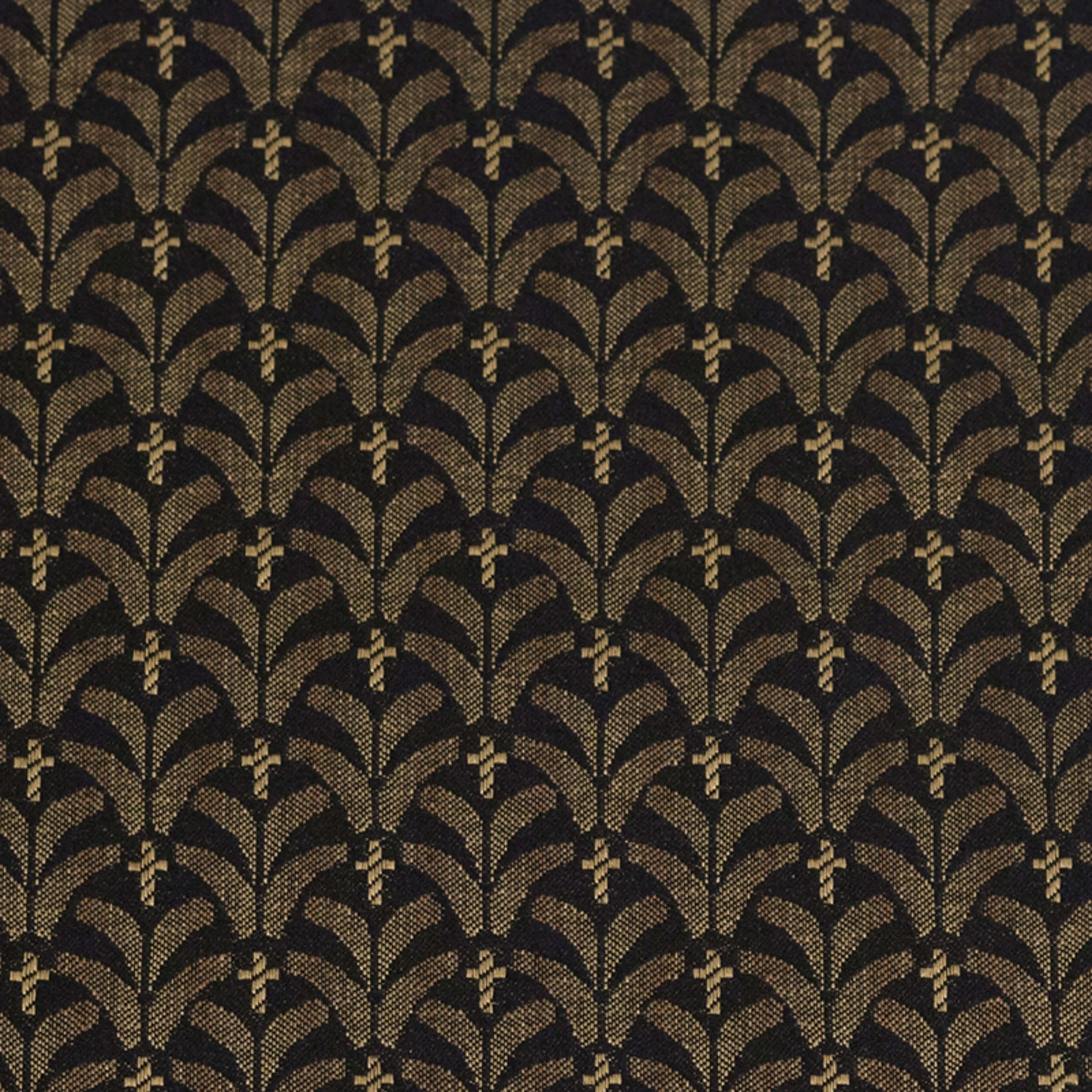 Embroidered HERCULES Series 18.5''W Church Chair in Mission Fabric - Gold Vein Frame