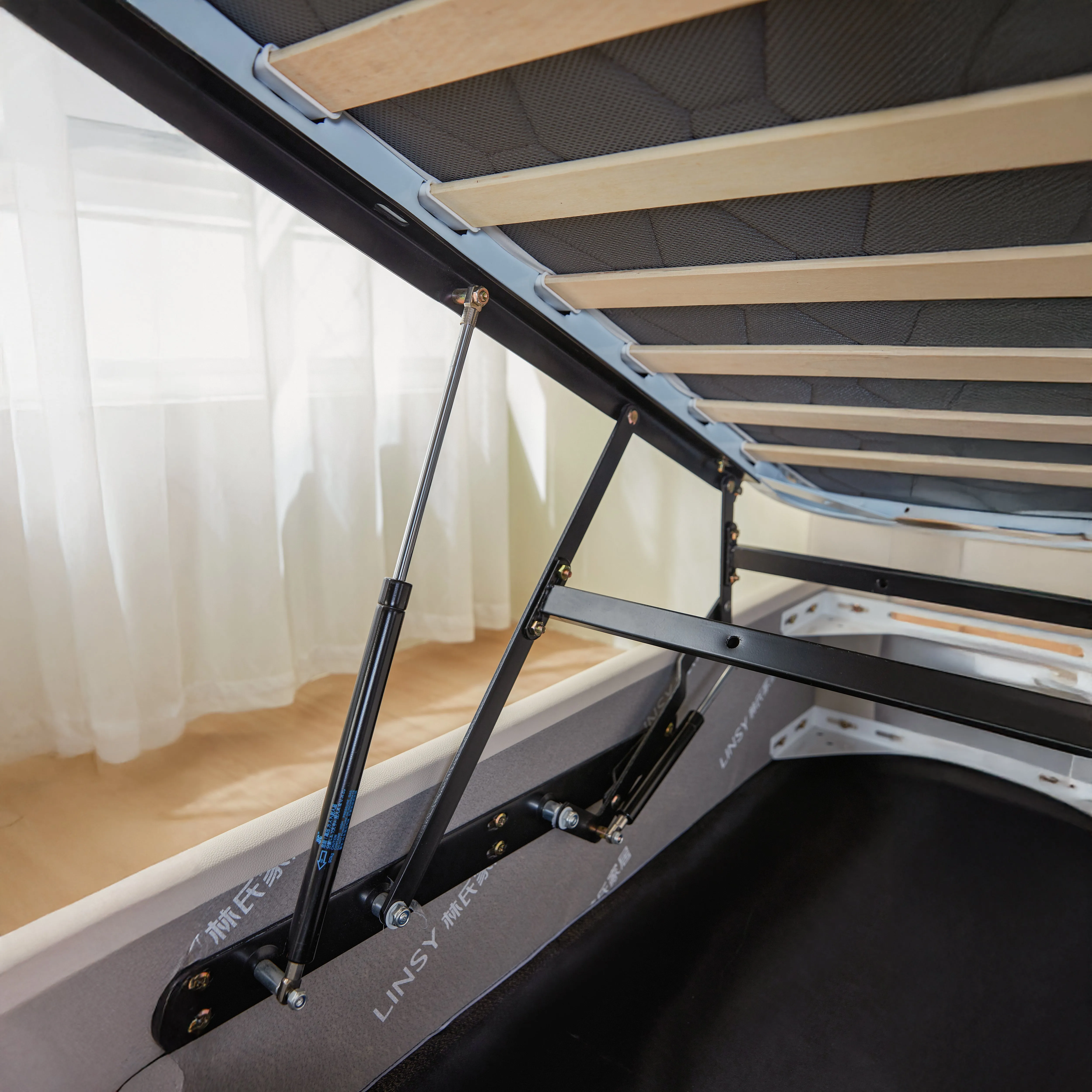 ERYA Leather Lift-up Storage Bed