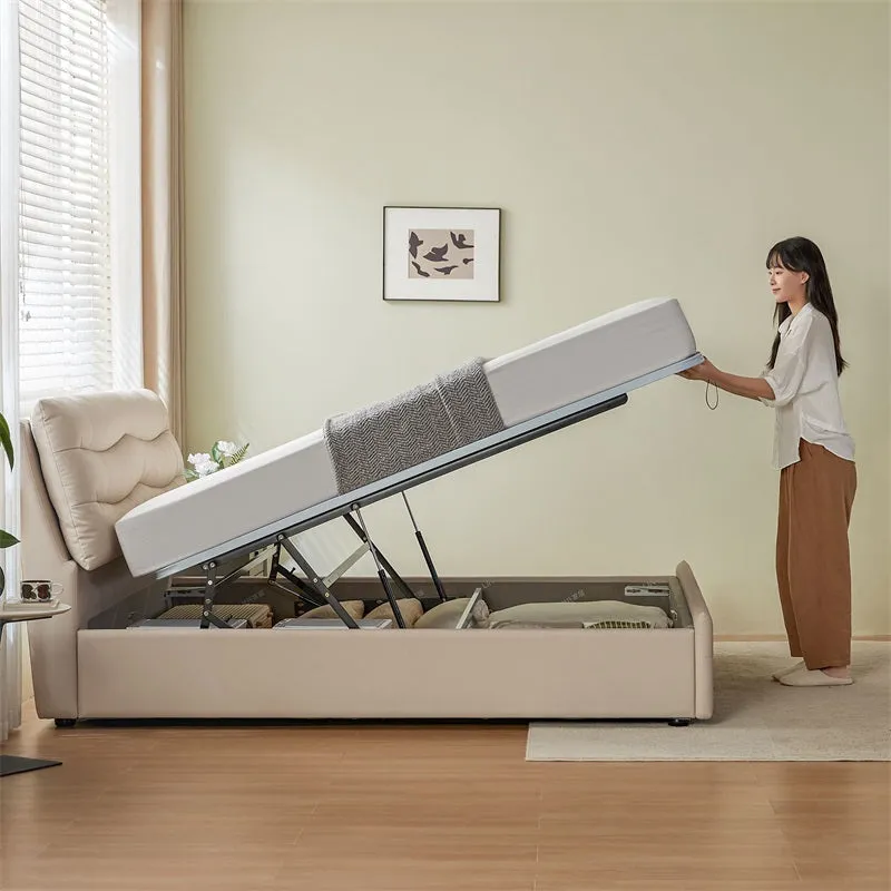 ERYA Leather Lift-up Storage Bed