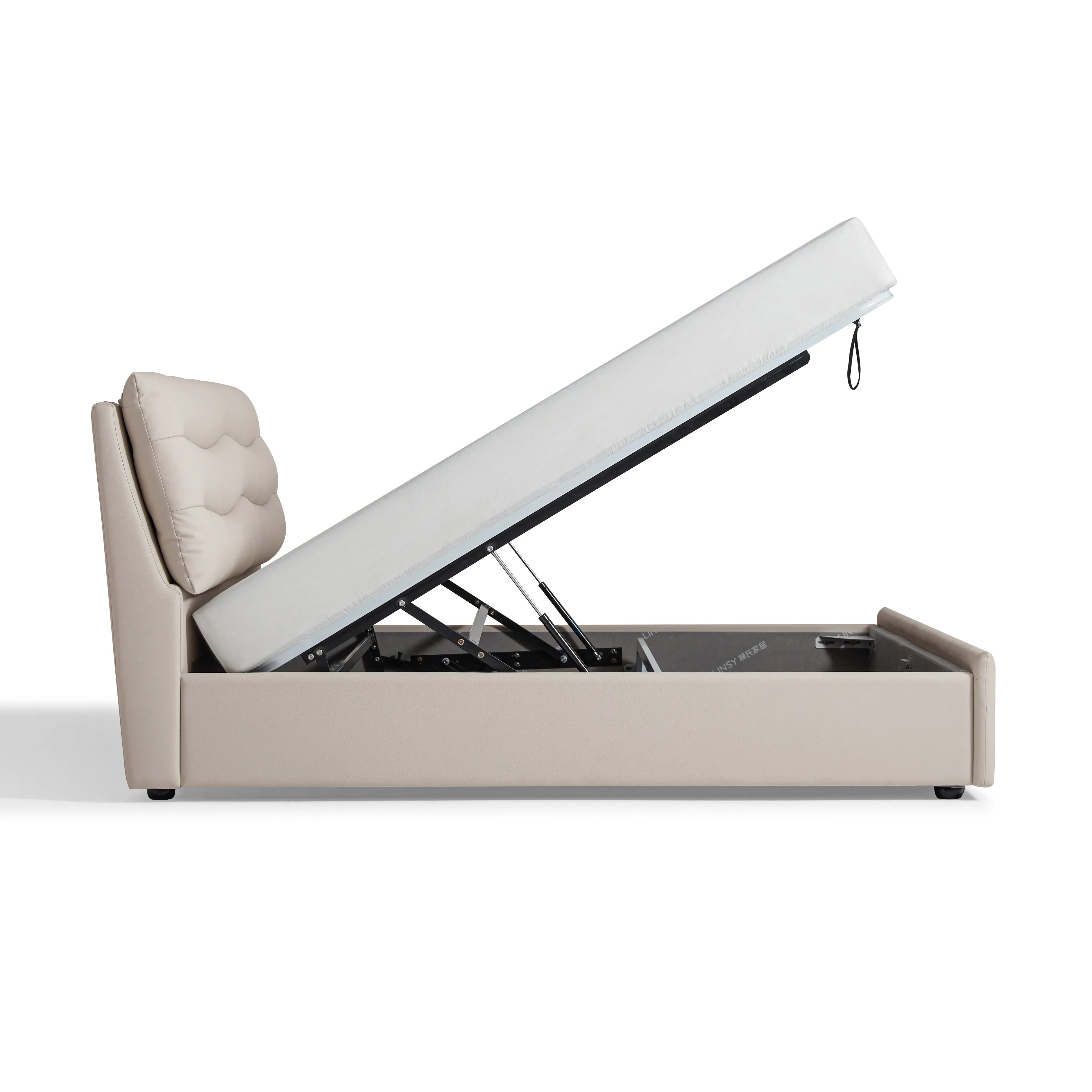 ERYA Leather Lift-up Storage Bed