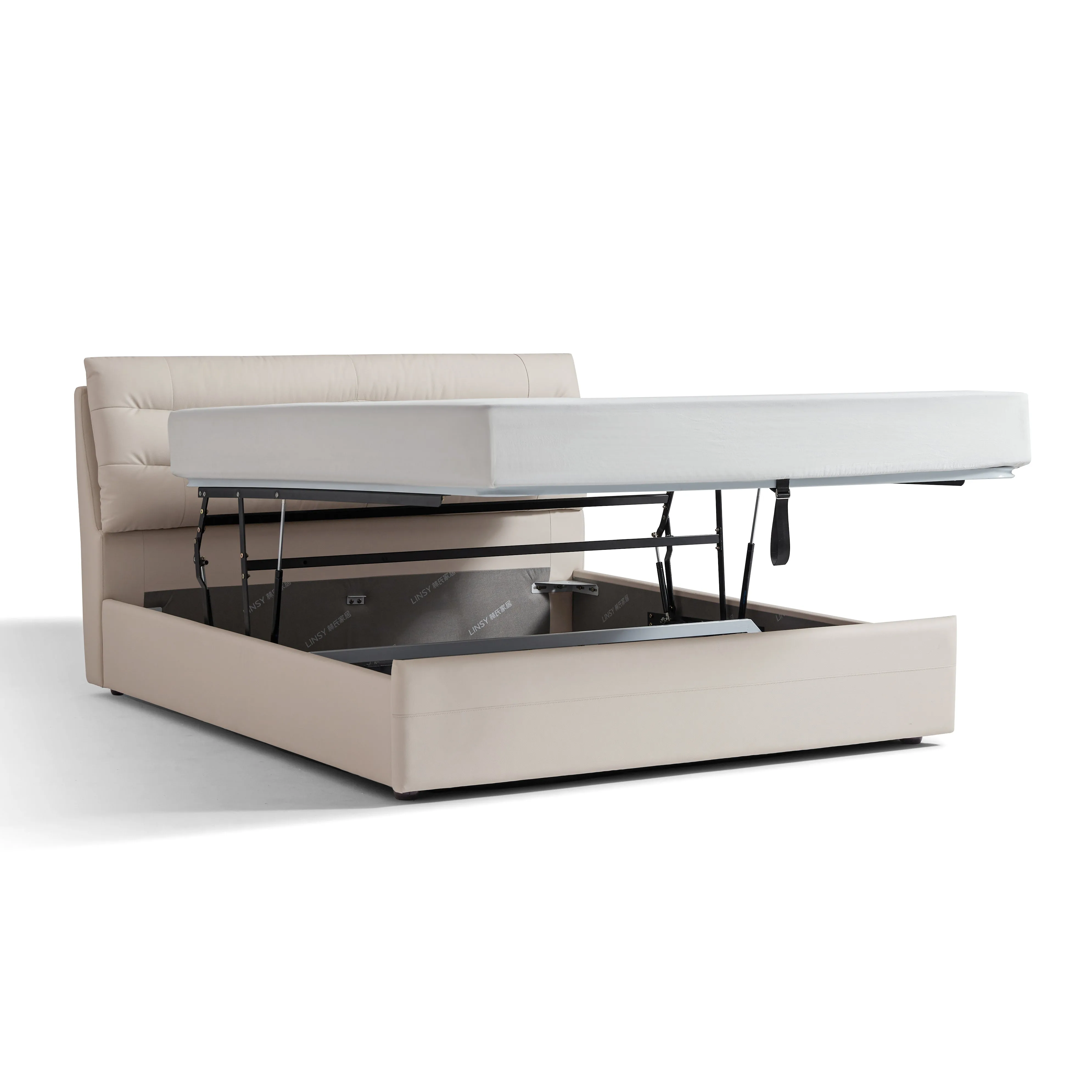 ERYA Leather Lift-up Storage Bed