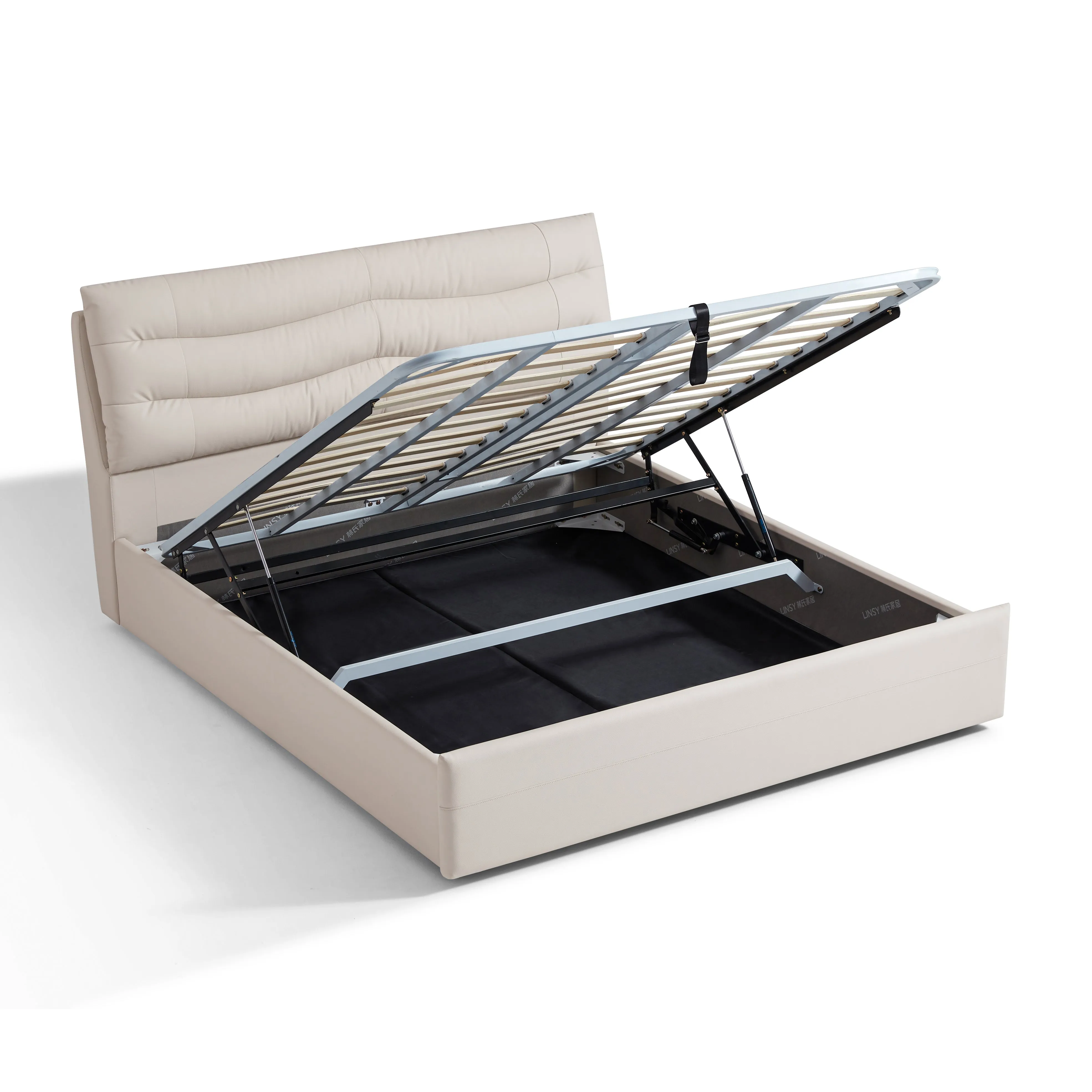 ERYA Leather Lift-up Storage Bed