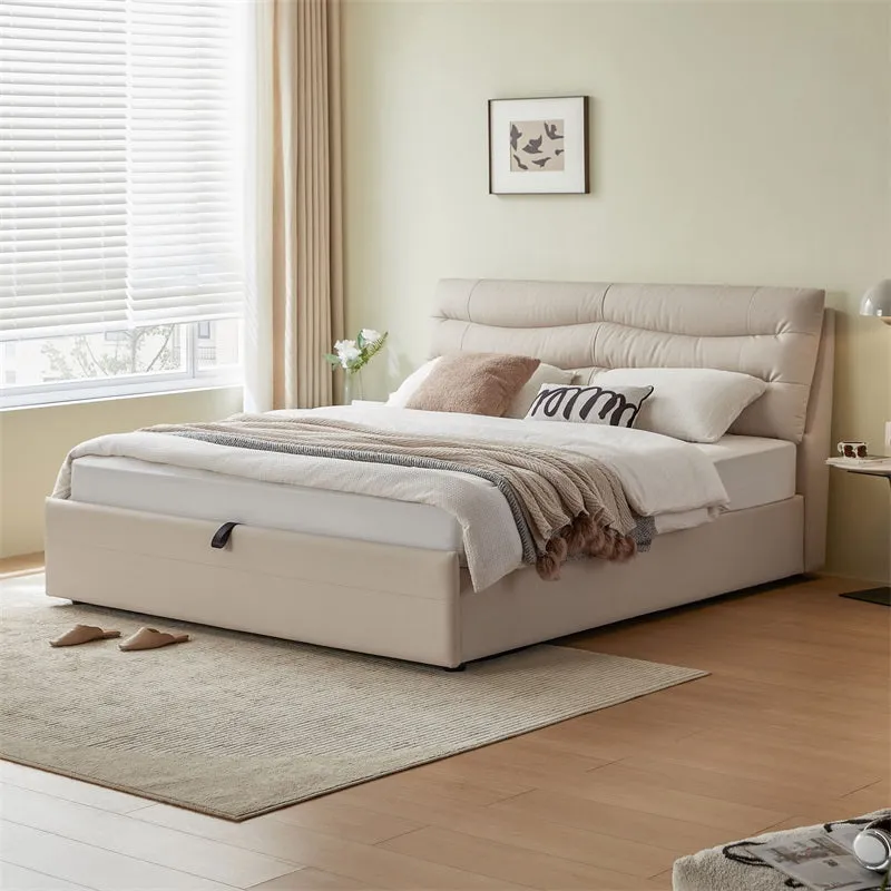 ERYA Leather Lift-up Storage Bed