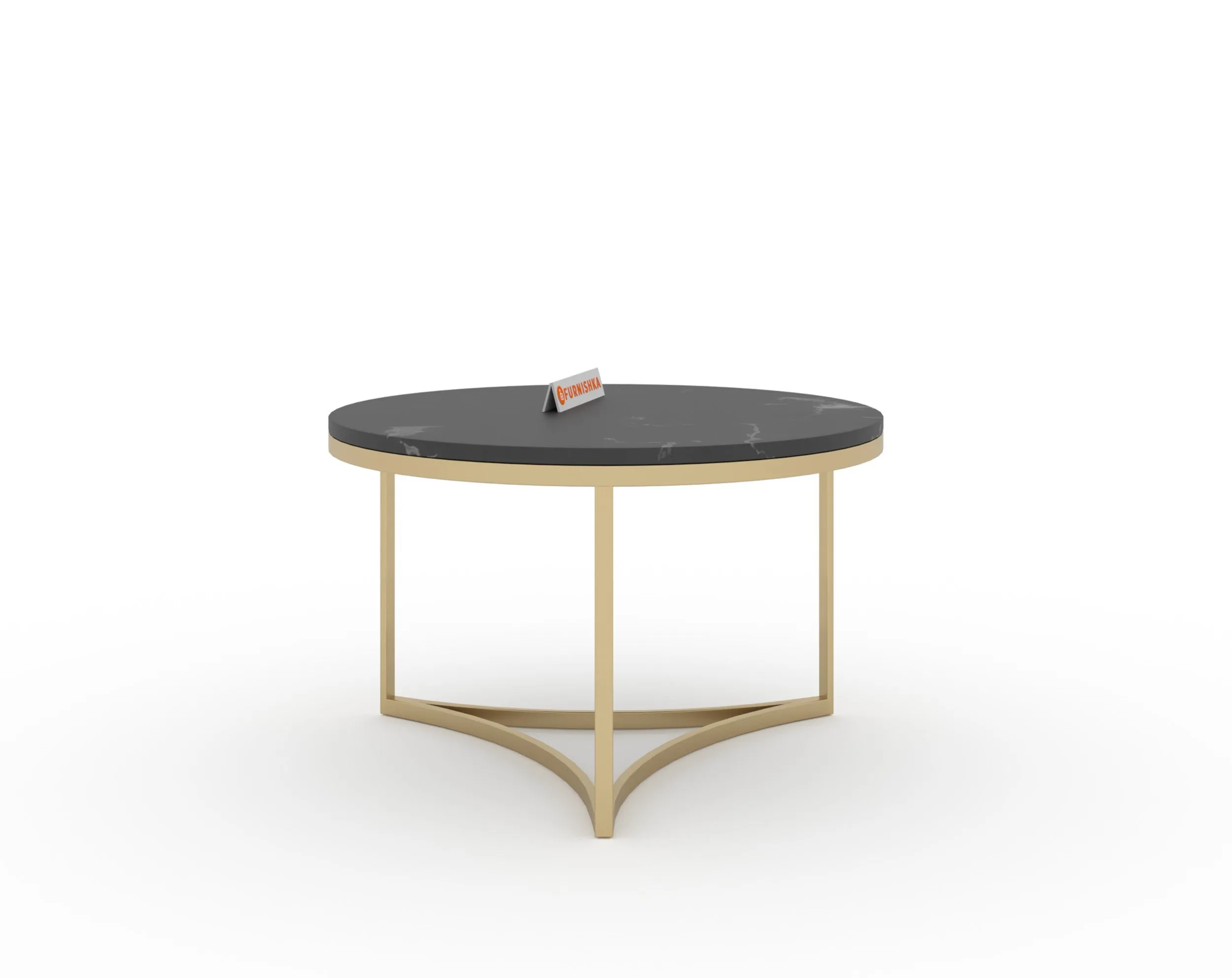 Evara Nesting Coffee Table Set of 2 In Gold Finish