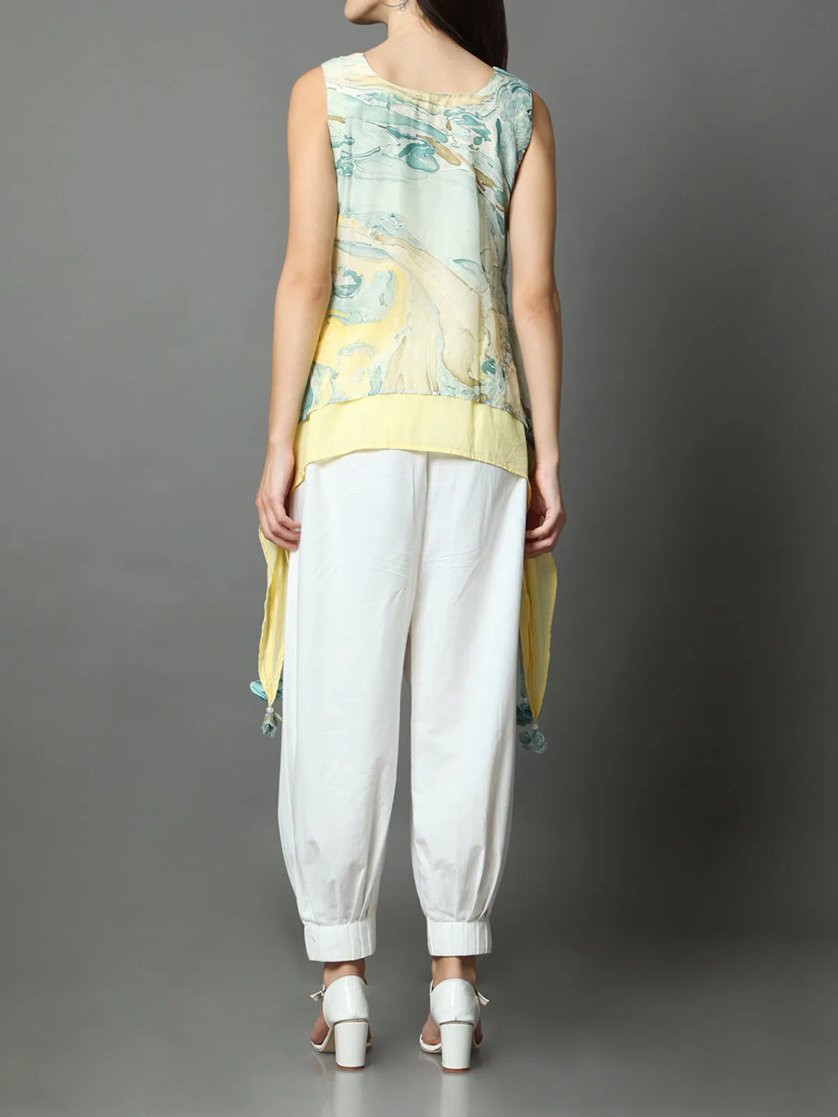 Ezra Marble Asymmetric Top