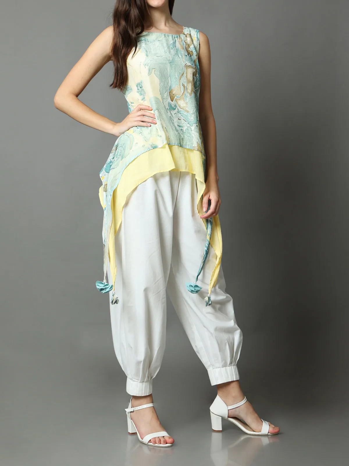 Ezra Marble Asymmetric Top