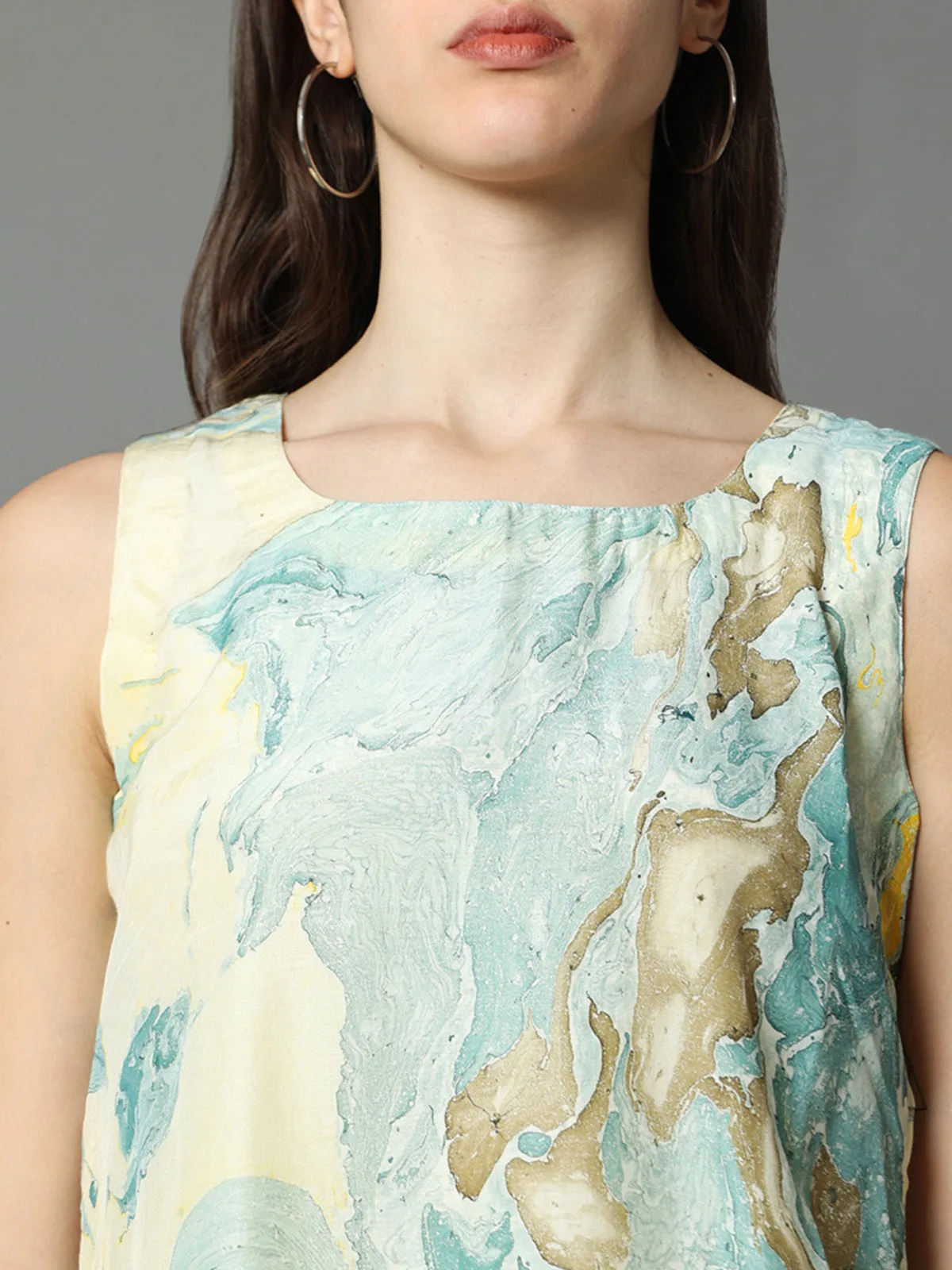 Ezra Marble Asymmetric Top